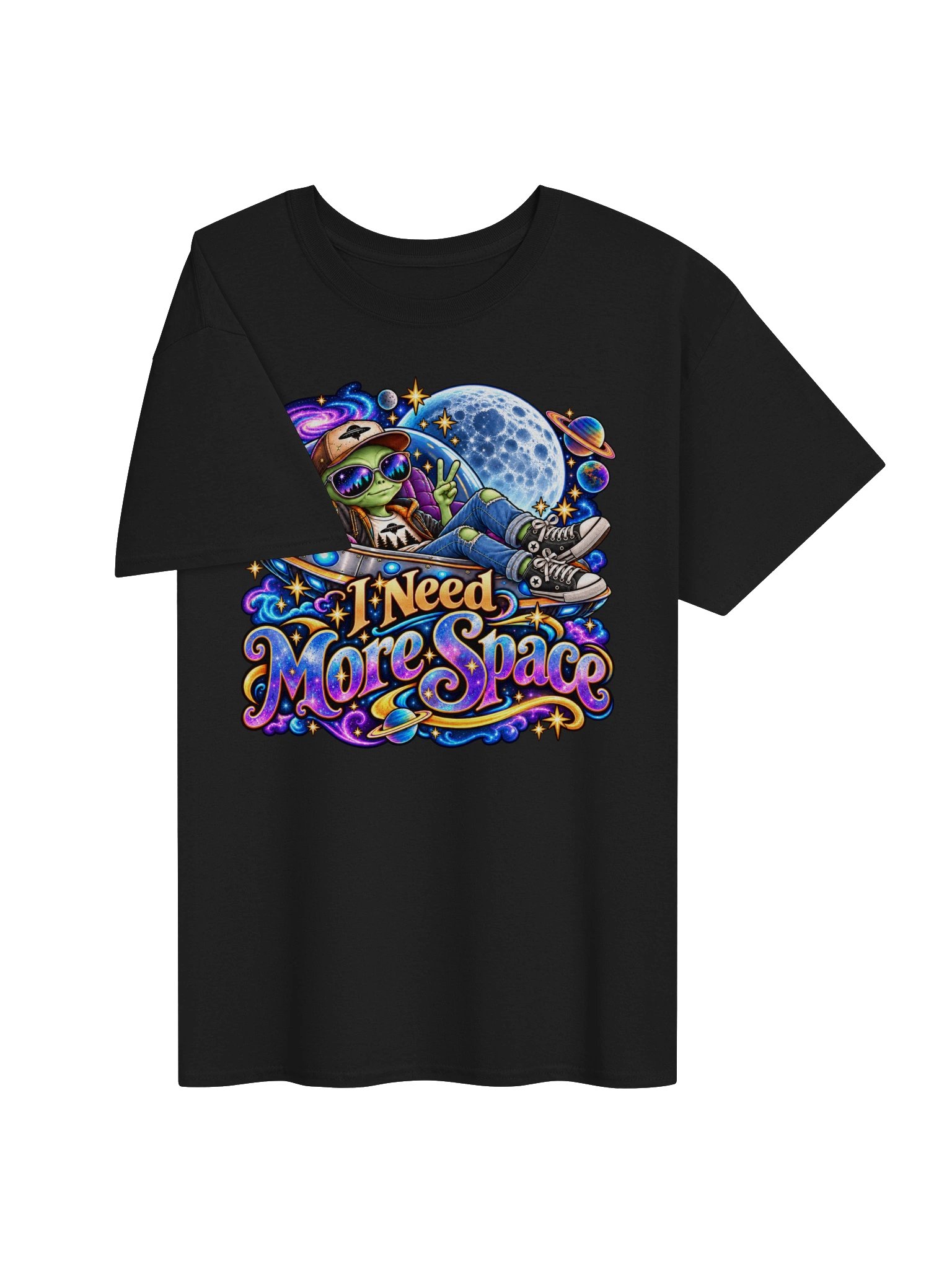I Need More Space – Cramped Alien - Gildan Heavyweight T-Shirt | Funny Alien & UFO Design product image (6)