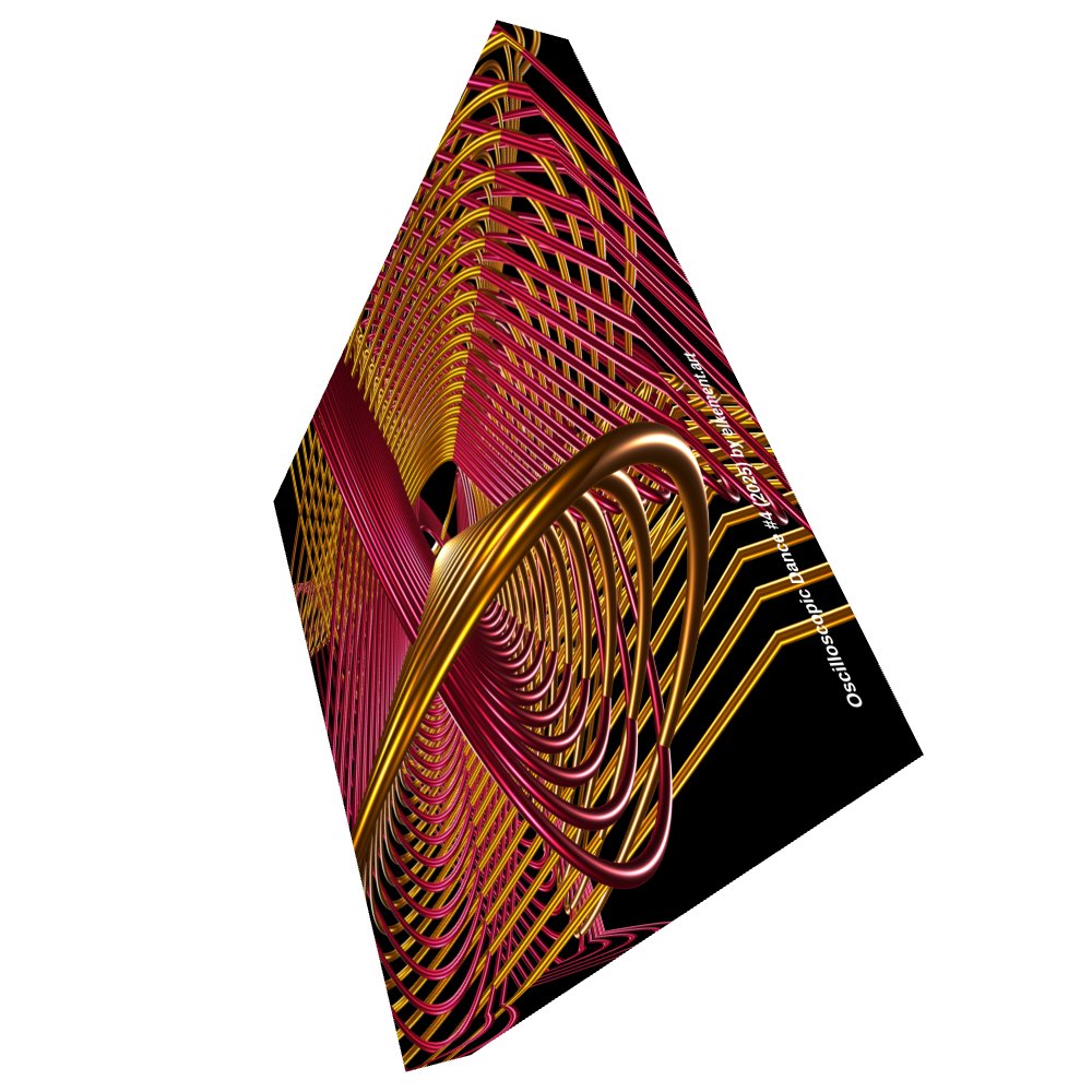 Oscilloscopic Dance #4 - Lissajous Figures Code Art Canvas Print product image (4)