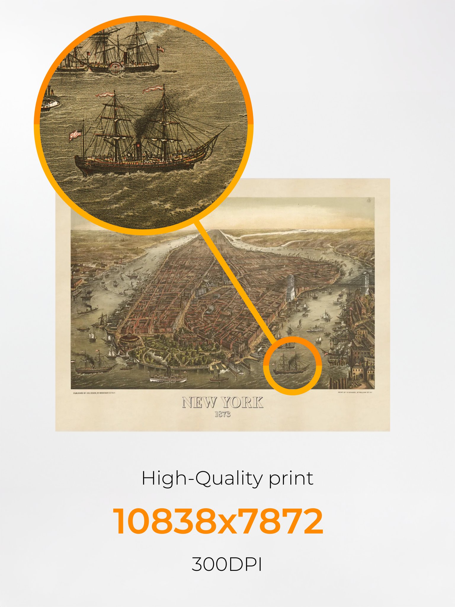 New York City 1873 (Unframed Poster Print) product image (4)