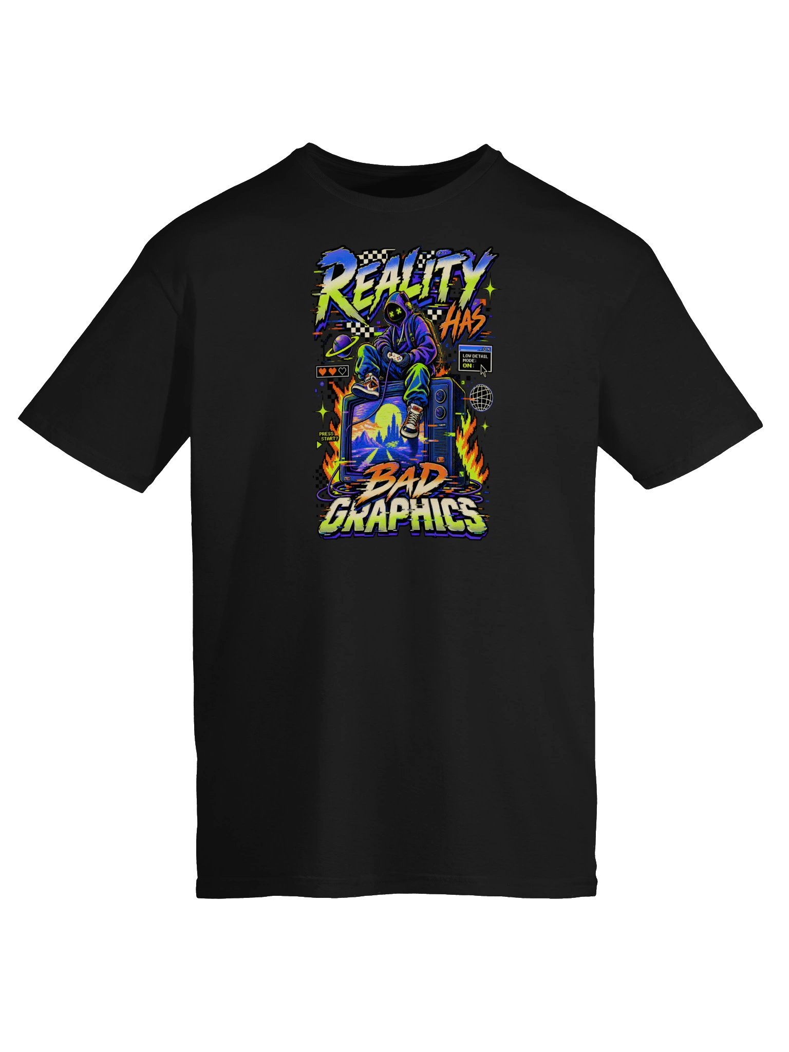 Reality Has Bad Graphics Retro Gamer Tee product image (6)