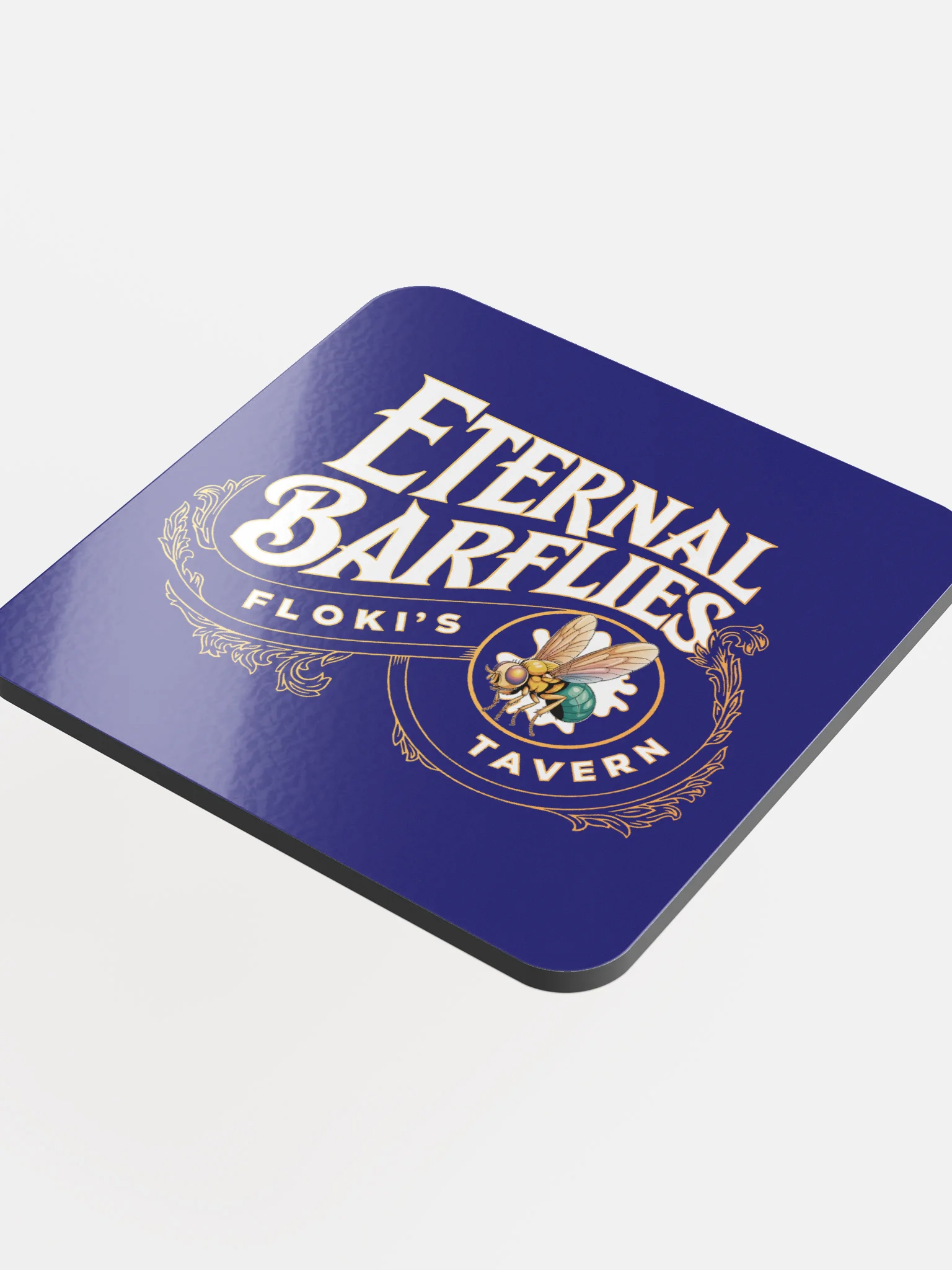 Eternal Barflies Floki's Tavern Glossy Cork Coaster product image (4)