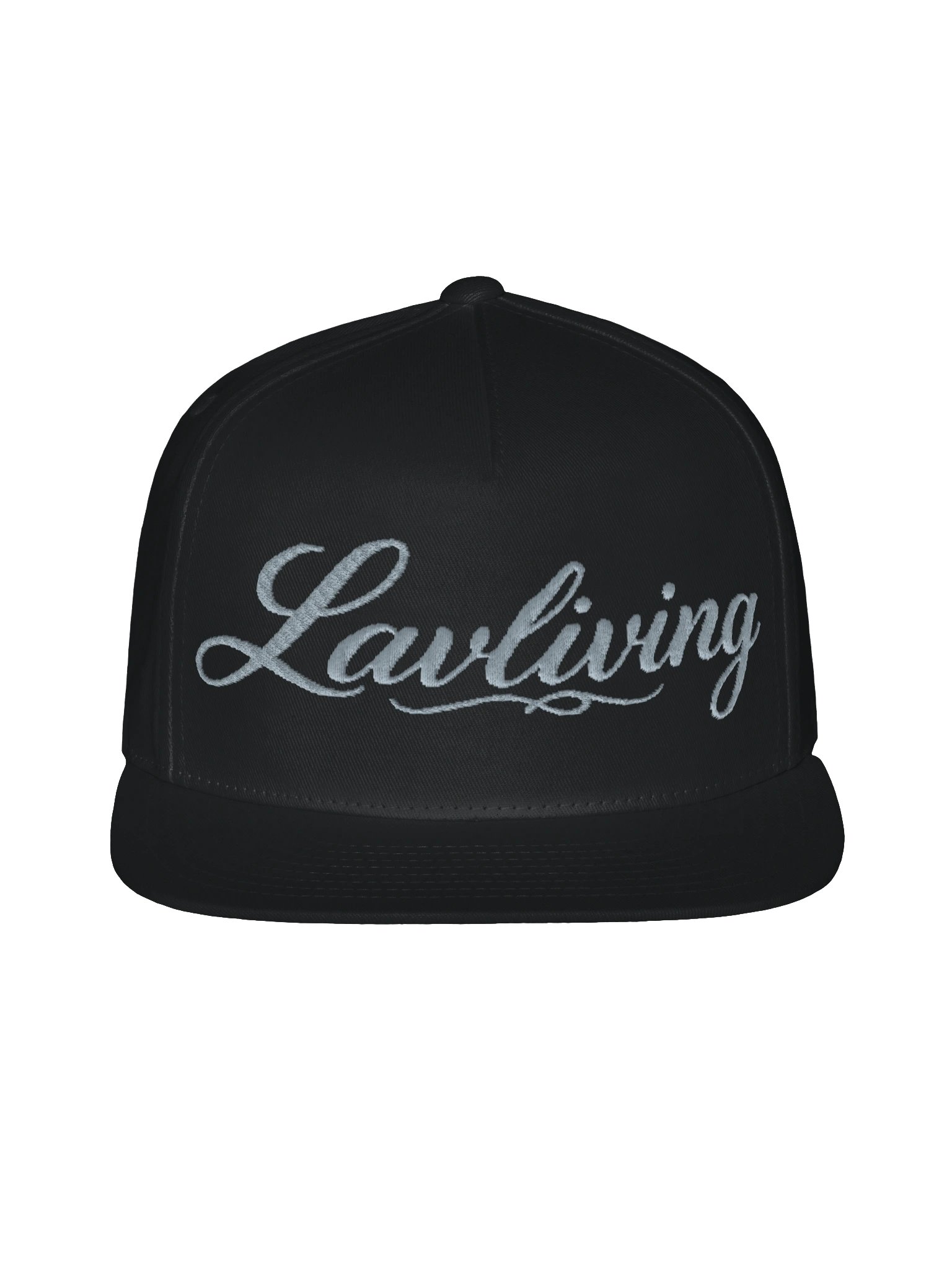 Platinum Yupoong Flat-Brim Cap, actual Fourthwall product photo: Front