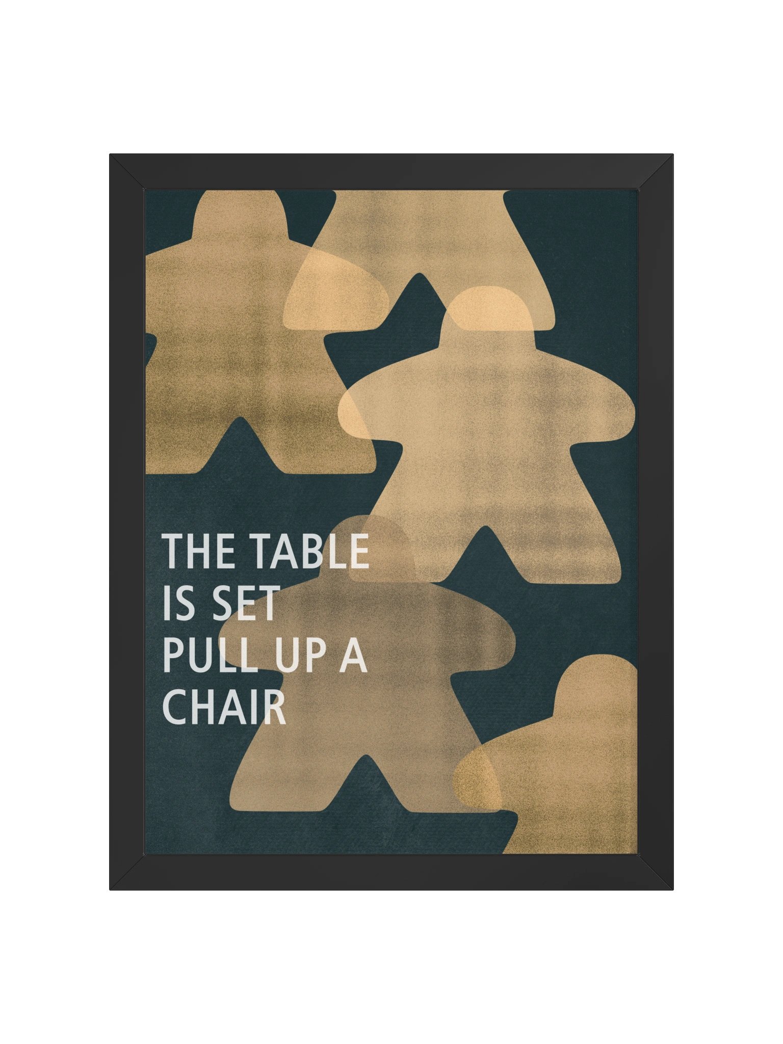 Risograph Meeples Board Game Room Poster - FRAMED product image (4)