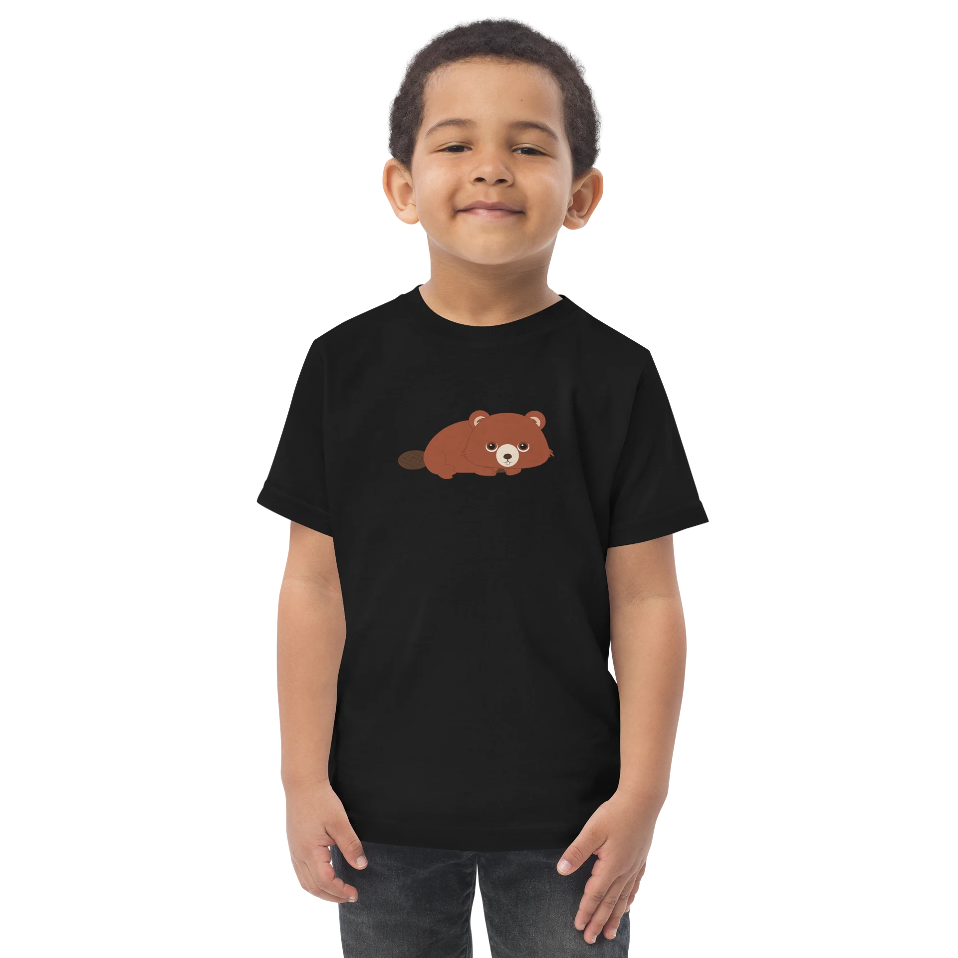 Woodland Animals Beaver Toddler Jersey T-Shirt product image (1)