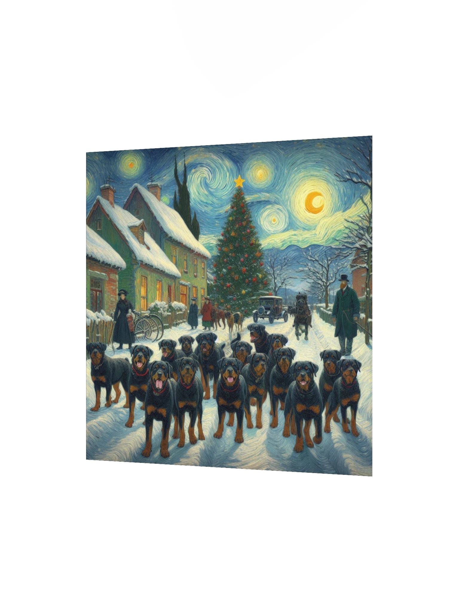 Christmas Night Rottweiler Poster product image (6)