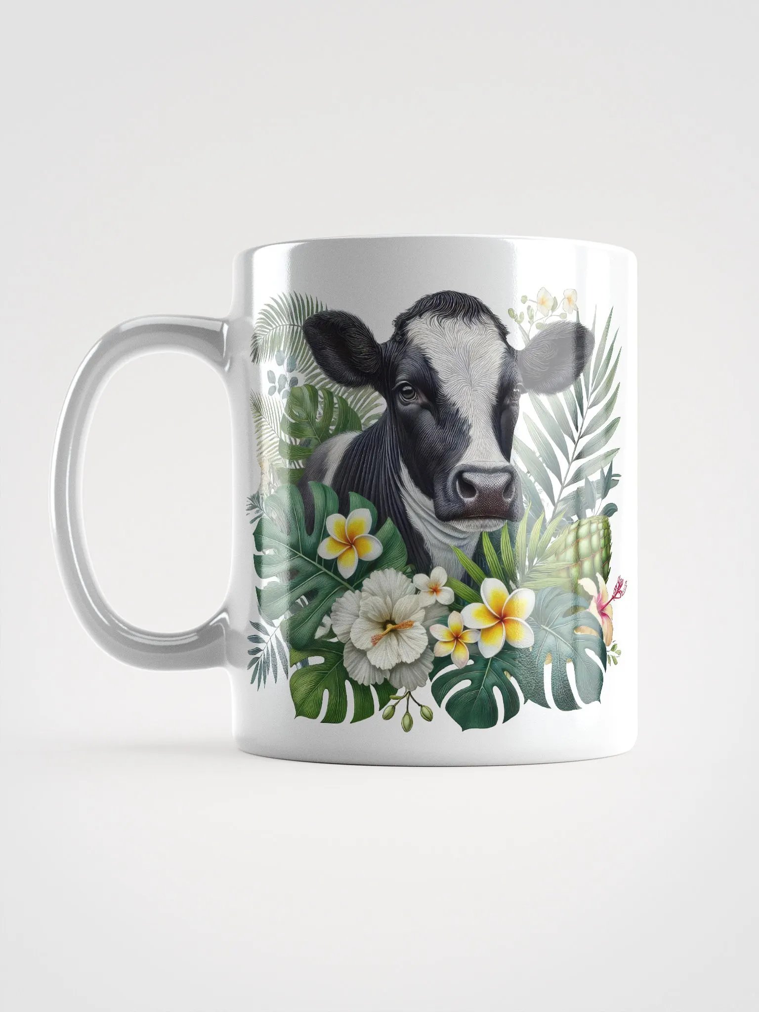 Tropical Cow White Glossy Mug product image (6)
