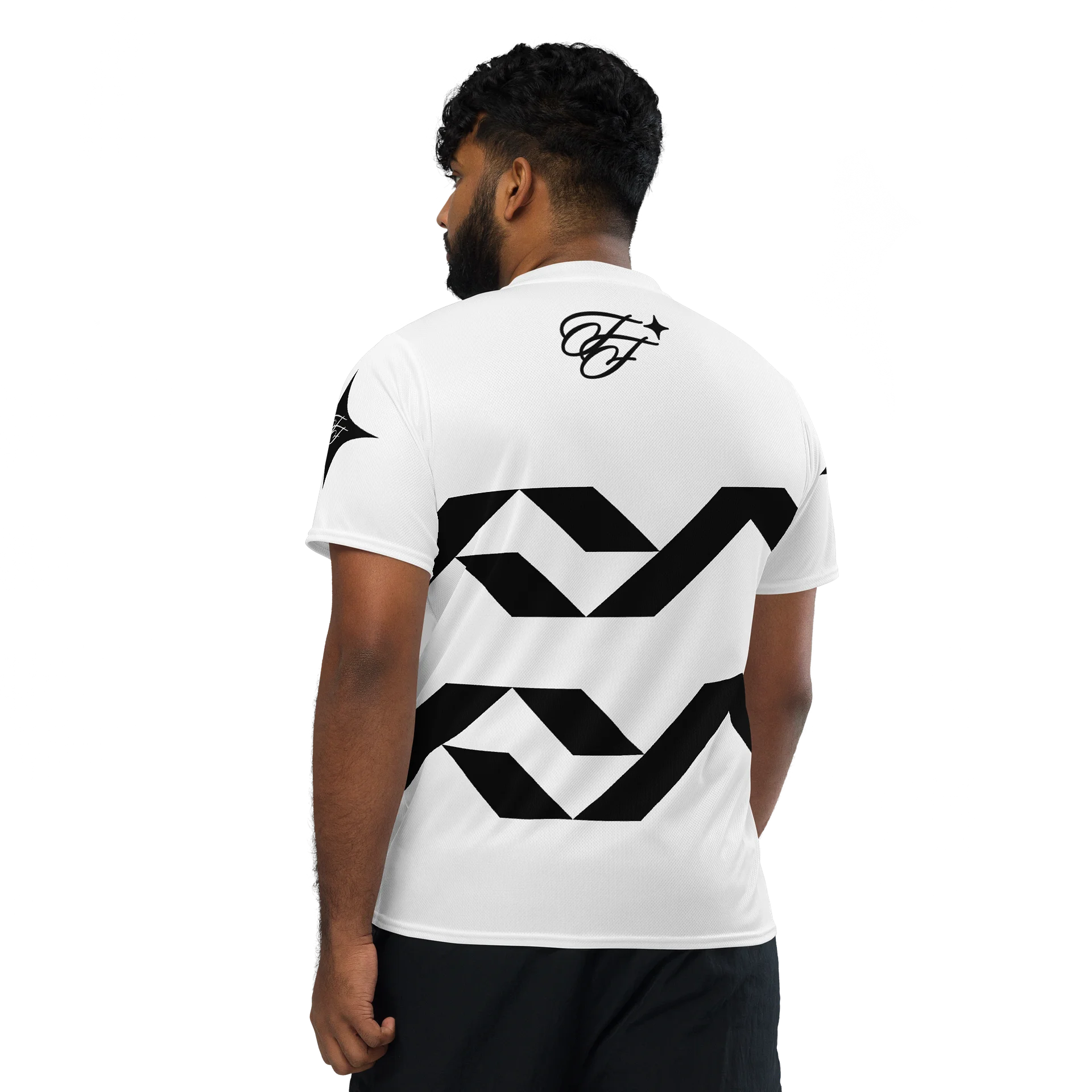 F&F Script V-neck Sports Jersey product image (3)