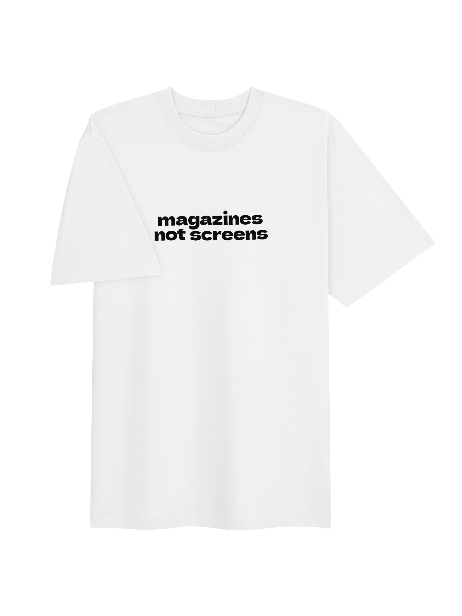magazines not screens relaxed tee product image (3)