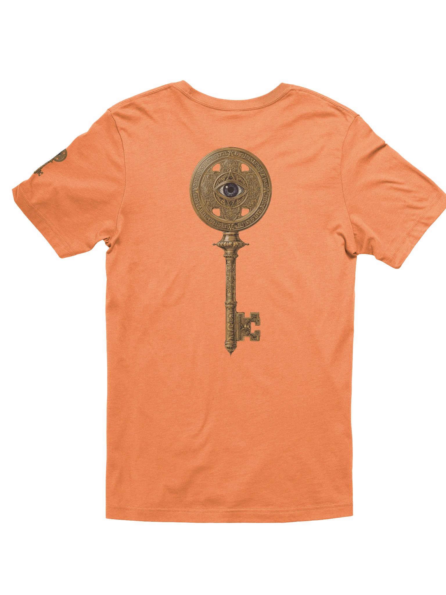 The Gatekeeper’s Key Classic T-Shirt – Back & Left Shoulder Print | Burnt Orange | Bella+Canvas 3001 product image (2)