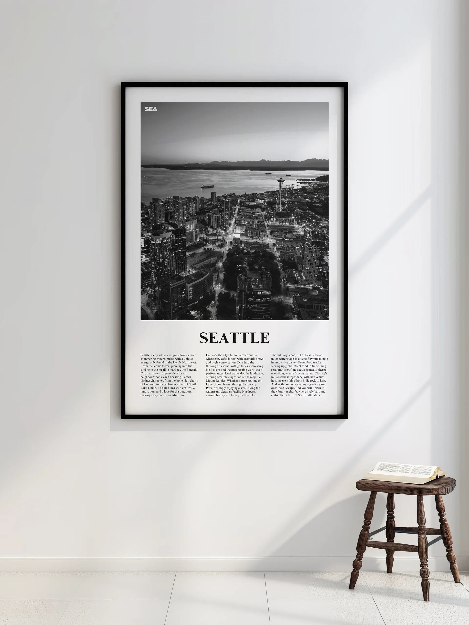 Seattle 02 Newspaper Poster | Framed product image (2)