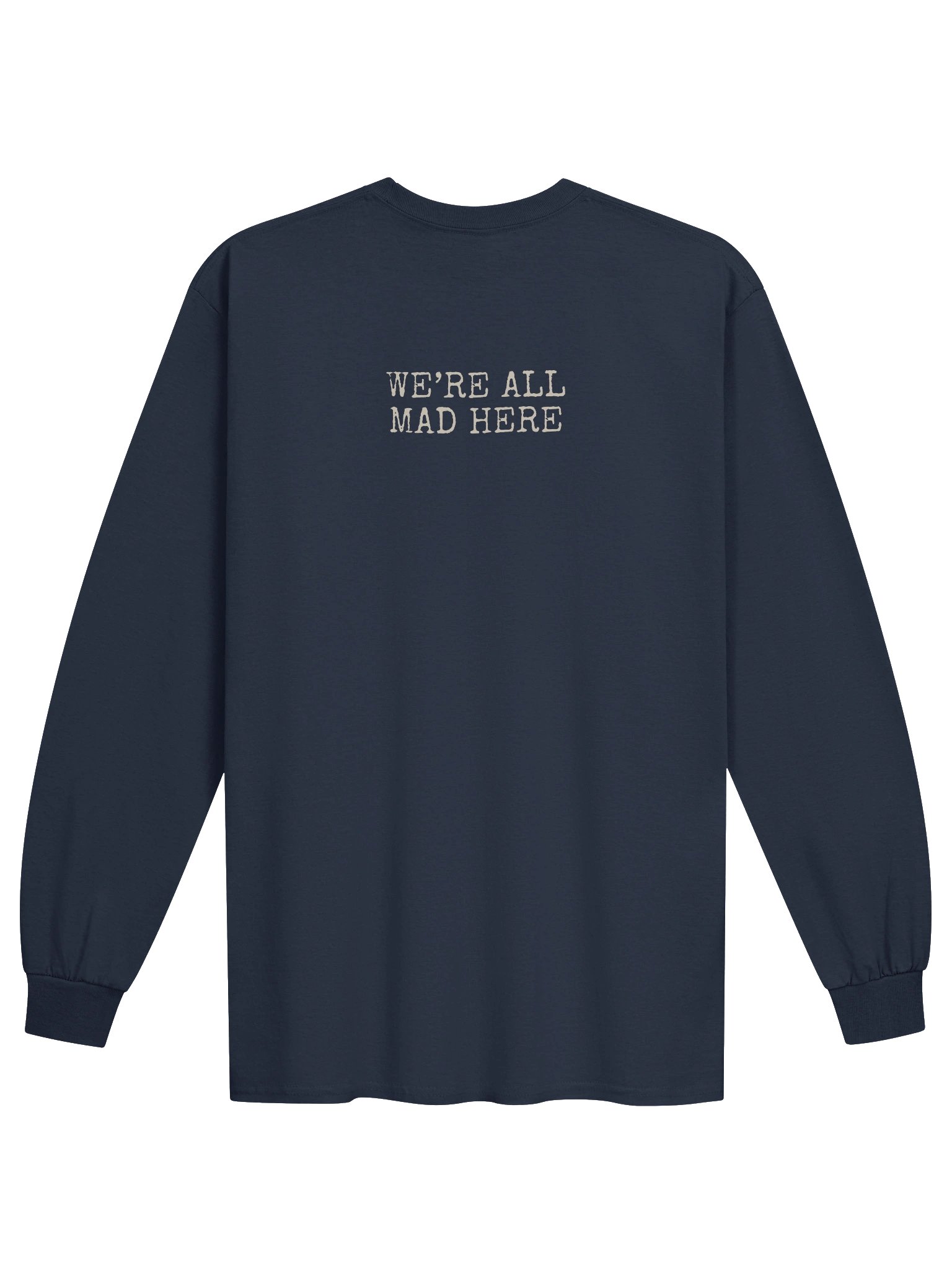 Alice and Pig + We're All Mad Here Unisex Cotton Long Sleeve Shirt, Original John Tenniel Illustration product image (6)