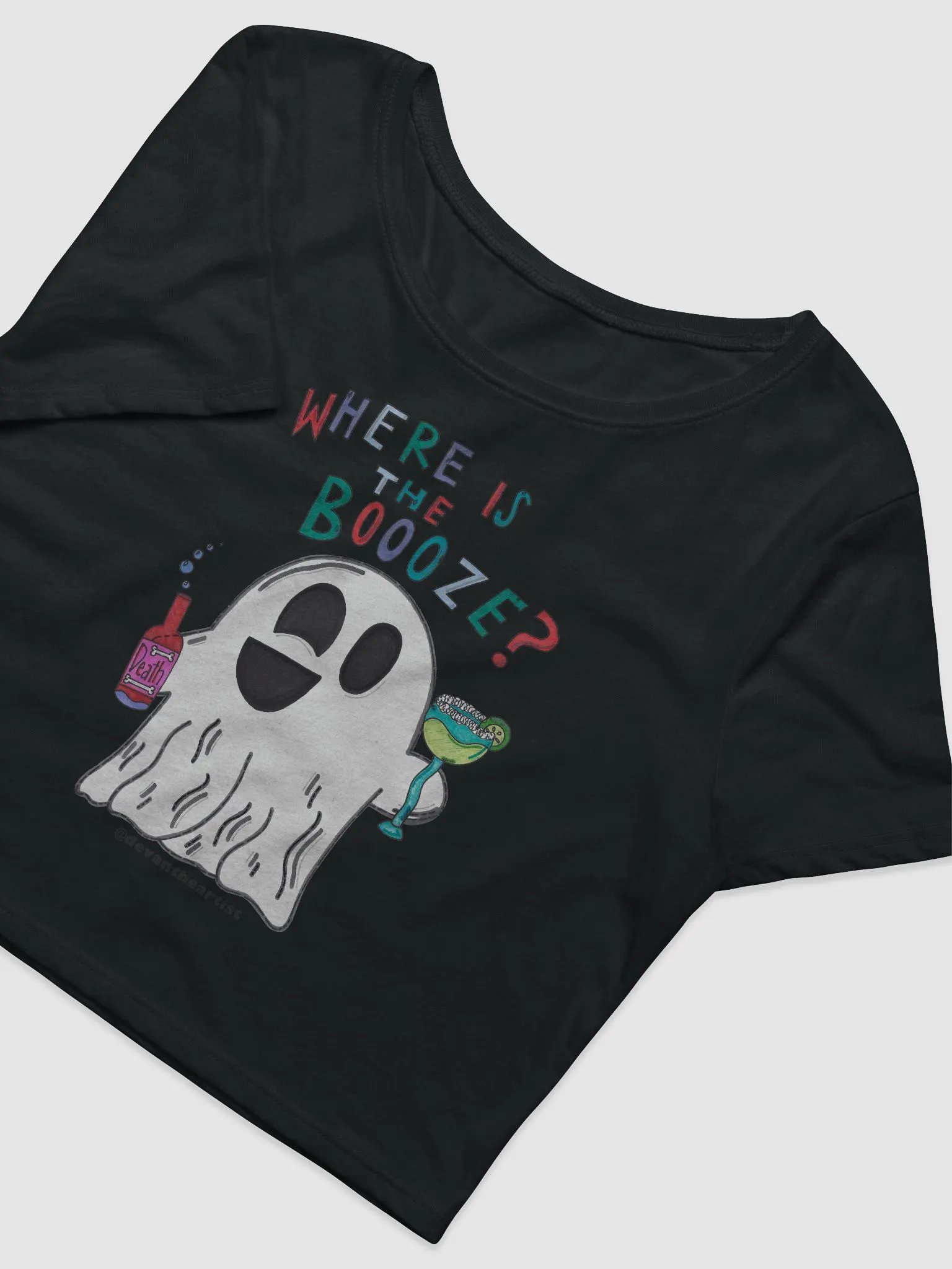 BOOOZE Crop Top - Black product image (3)