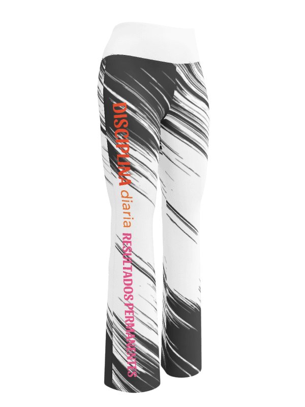The "Constancia" Flare Leggings Black and White product image (2)