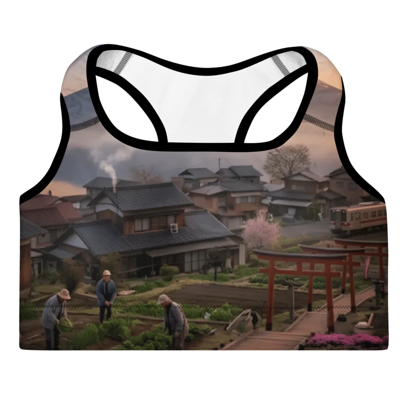 Mount Fuji Padded Sports Bra | Moisture-Wicking Workout Top product image (1)