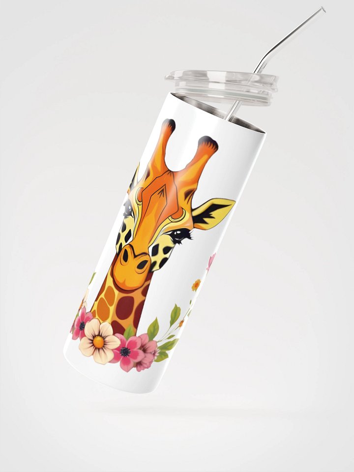 Floral Giraffe Stainless Steel Tumbler product image (2)