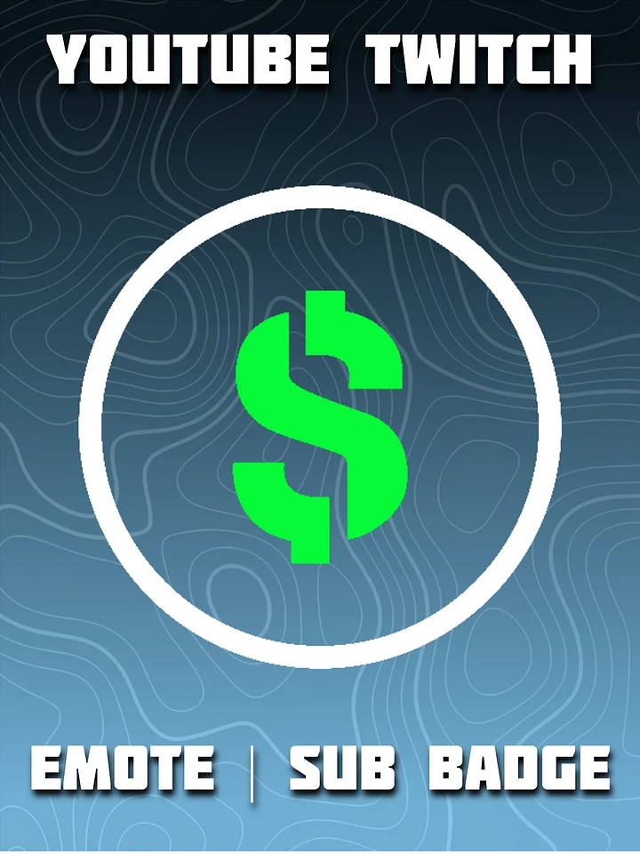Cash Icon YouTube Twitch Emote Sub Badge product image (1)