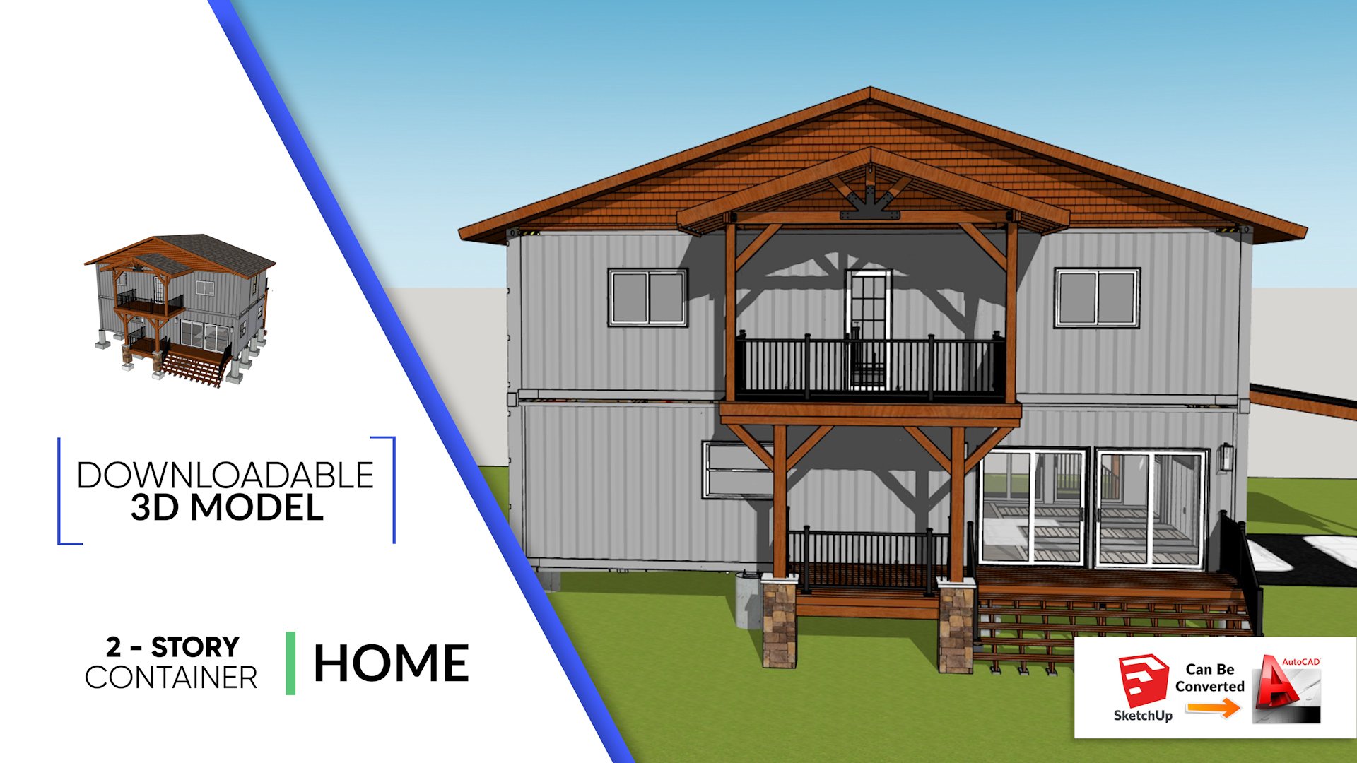 Bundle: 2-Story Container Home: Structural Plans AND 3D Model | Think ...