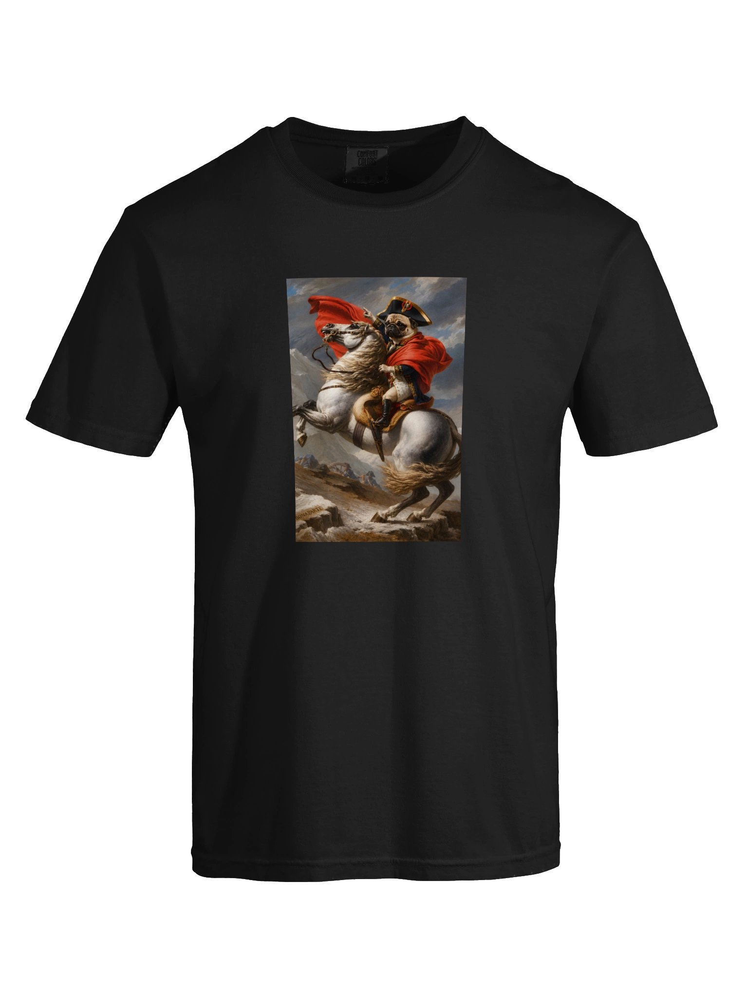 Pug Napoleon Crossing the Alps T-Shirt product image (4)