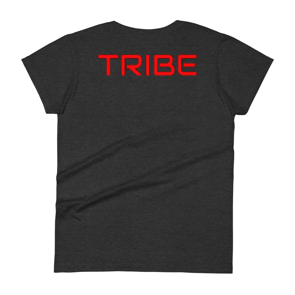 Women's CRT Paint Splatter Front | Red Tribe Back Print Gildan Middleweight T-Shirt product image (5)
