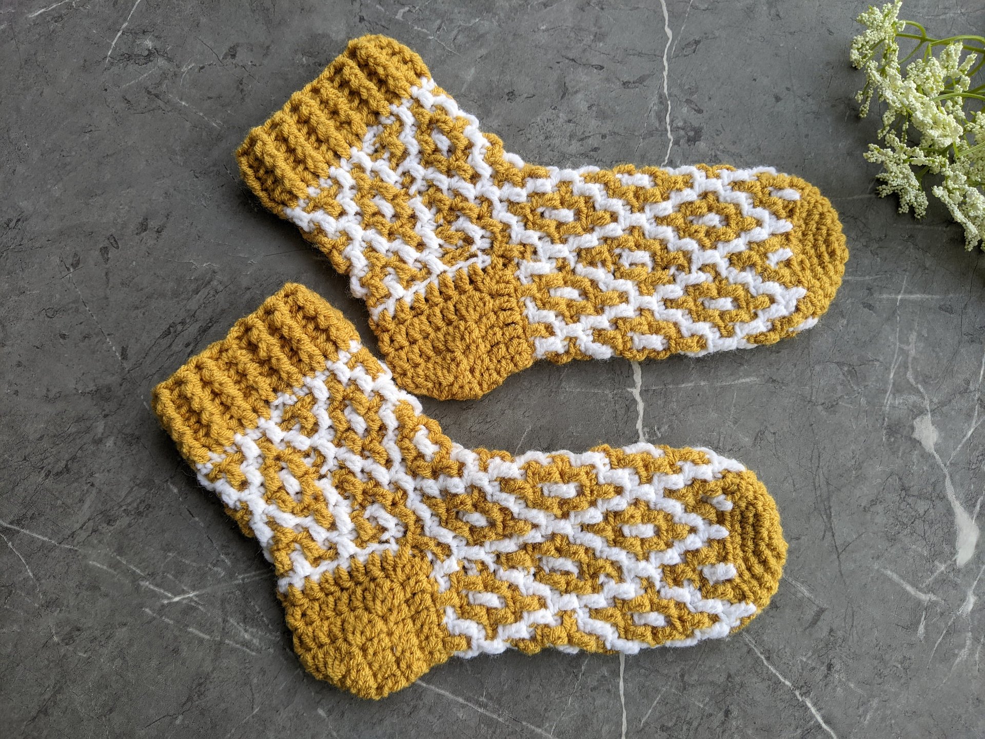 Crochet Mosaic Socks Pattern product image (6)