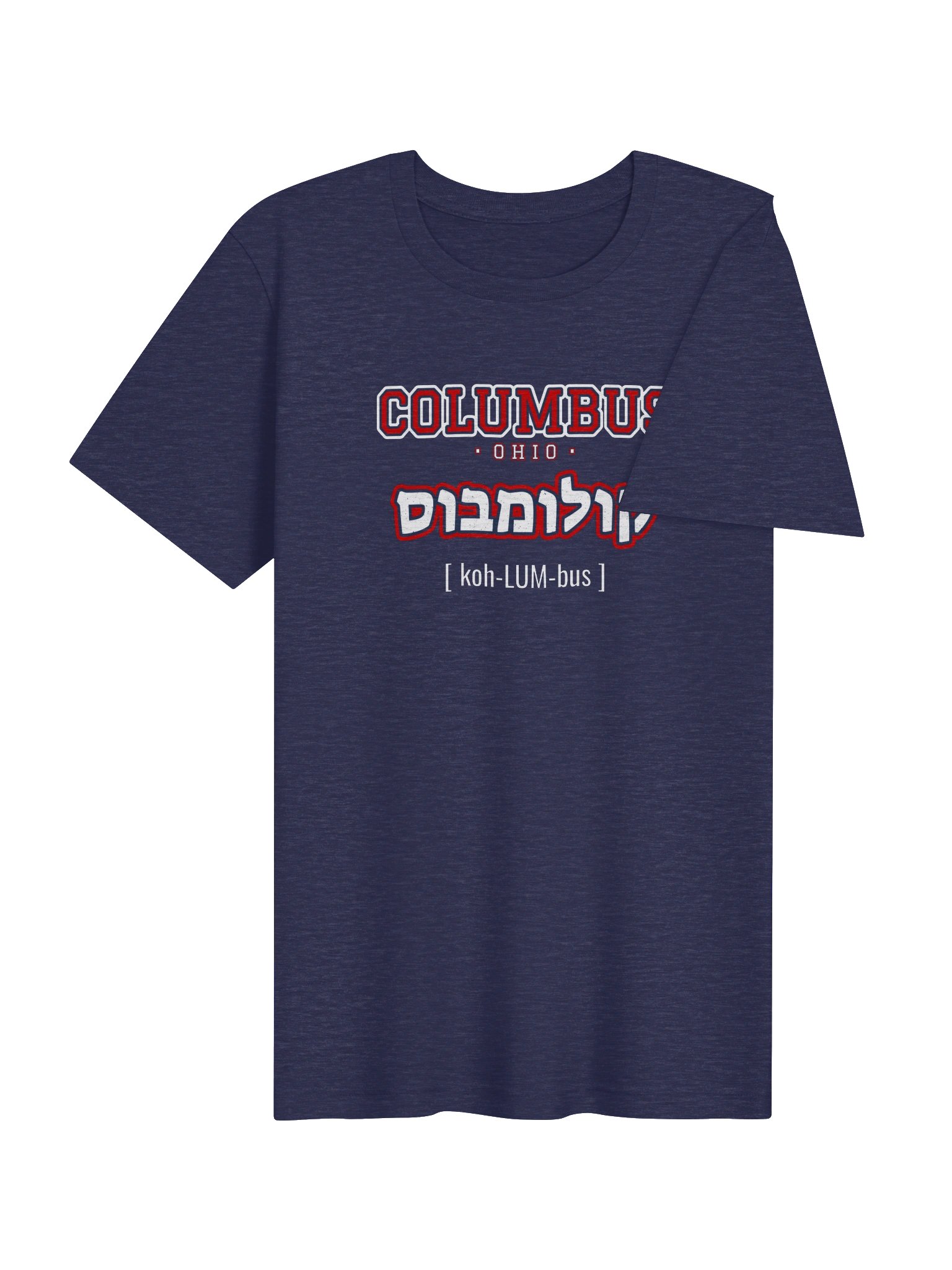 Columbus קולומבוס [koh-LUM-bus] City Tee – Scarlet Edition product image (4)