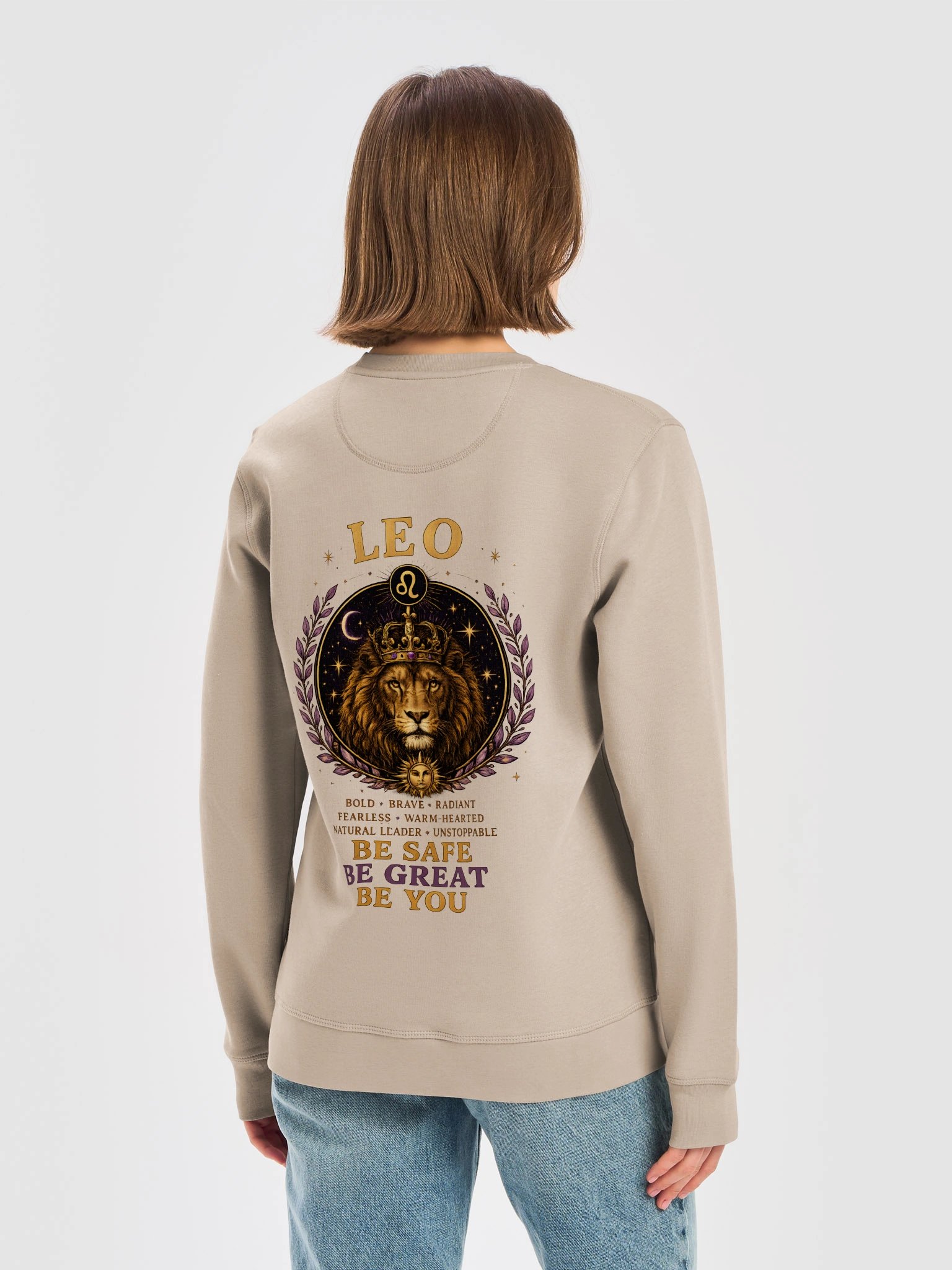 Leo “Born to Shine” Premium Zodiac Crewneck product image (6)