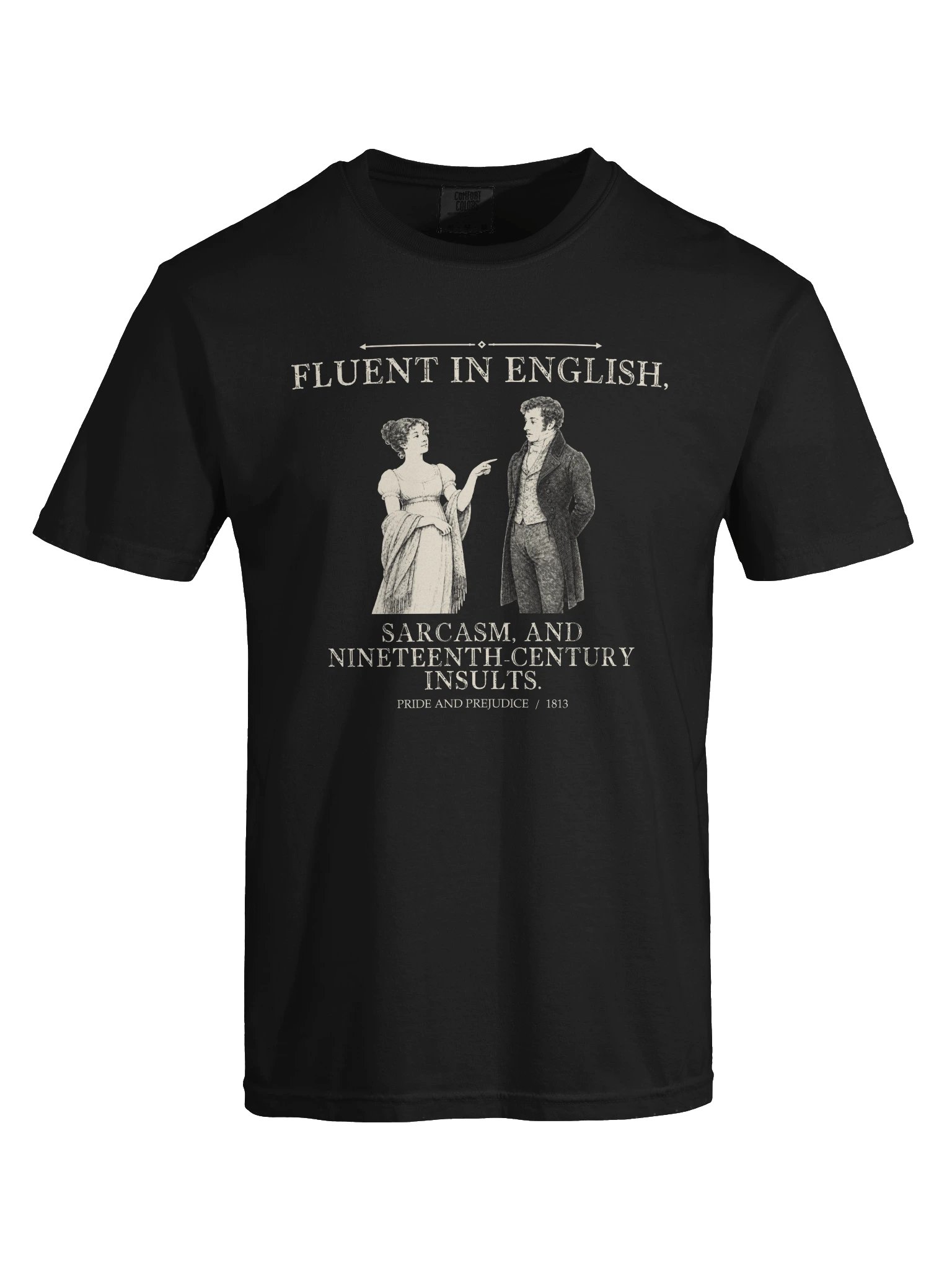Fluent In Insults -- Pride and Prejudice Tee (Dark) product image (25)