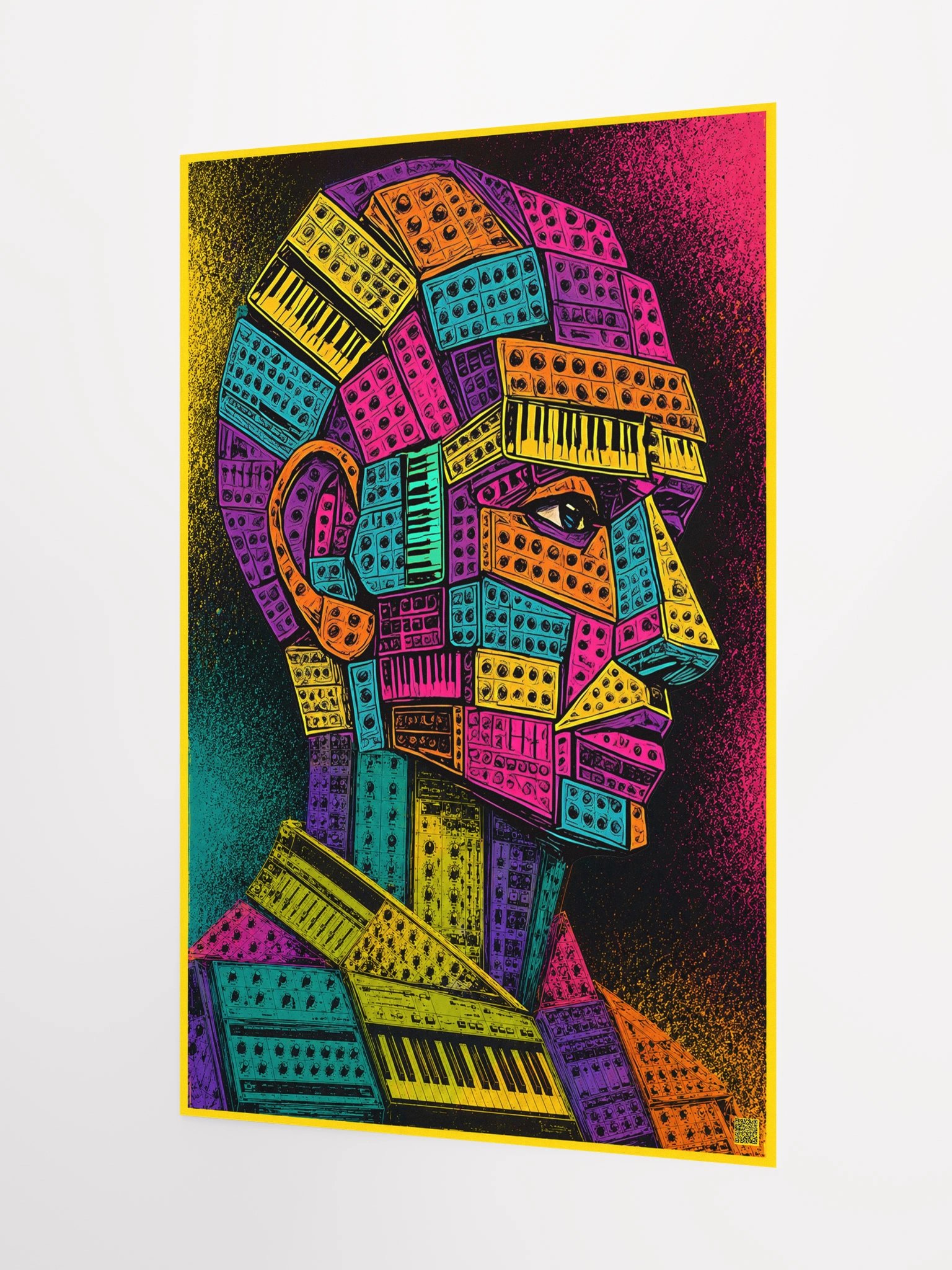 The Modular Mind, by Frank Fonik, Techno EDM Matte Paper Poster product image (2)