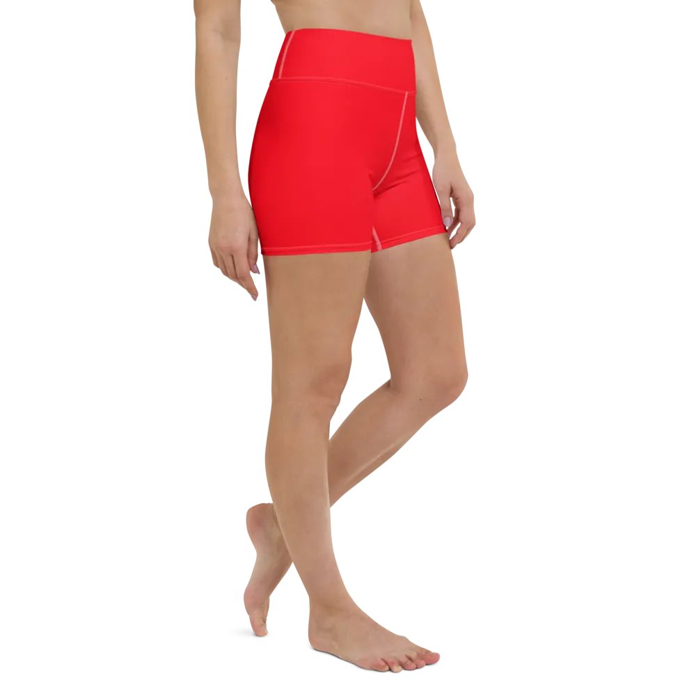 Bright Red High-Waist Shorts product image (3)