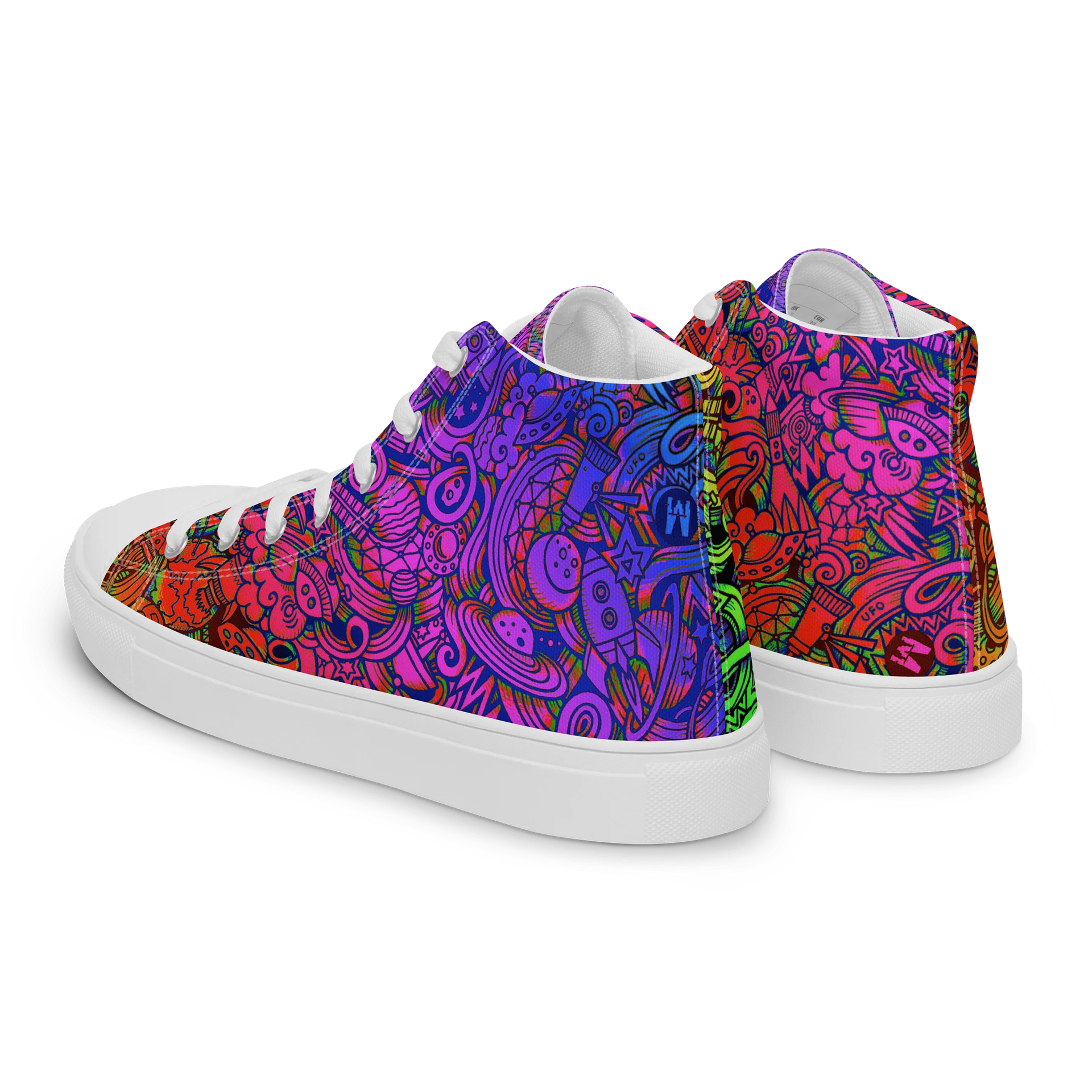Rainbow Space Scribble - Women's High Tops | #MadeByMELO product image (11)
