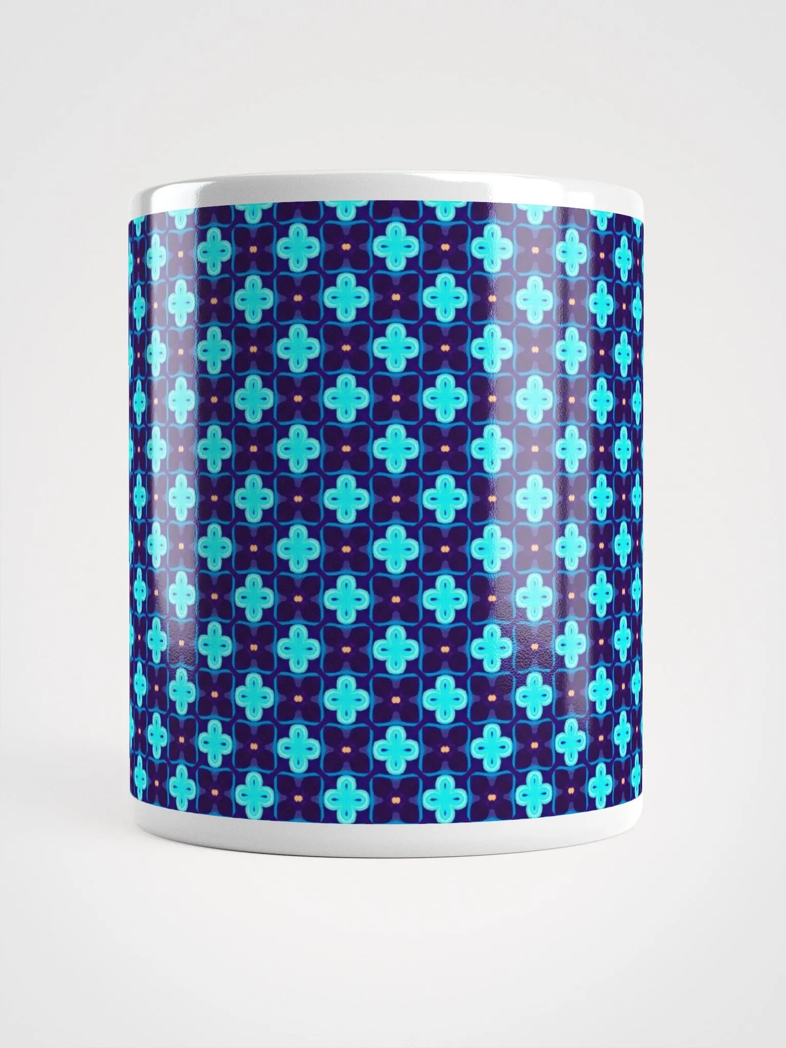 Blue & Black Seamless Patterned Ceramic Mug product image (6)
