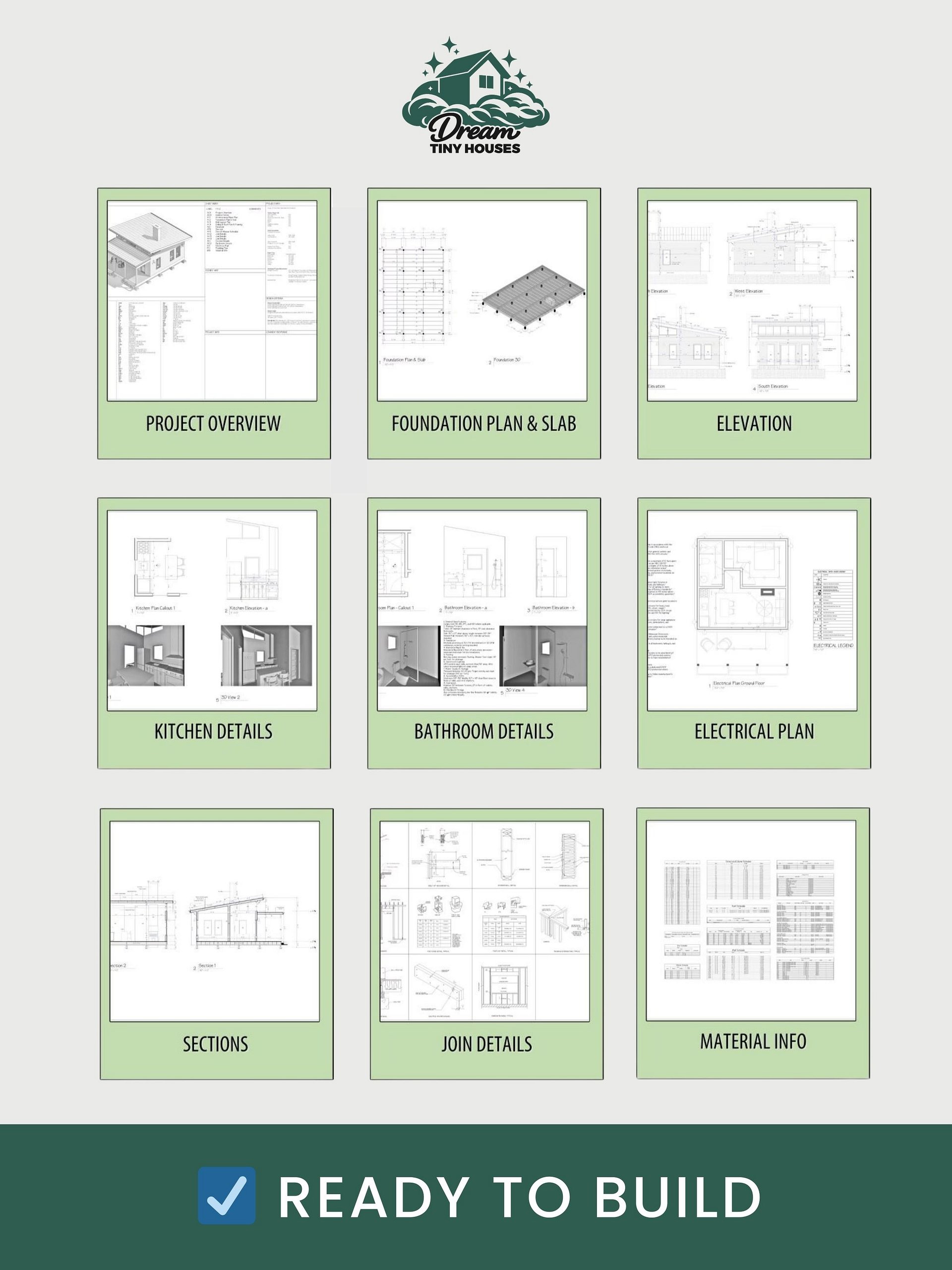 The Monadnock Tiny House Blueprint Set (CAD File + Materials List) product image (8)