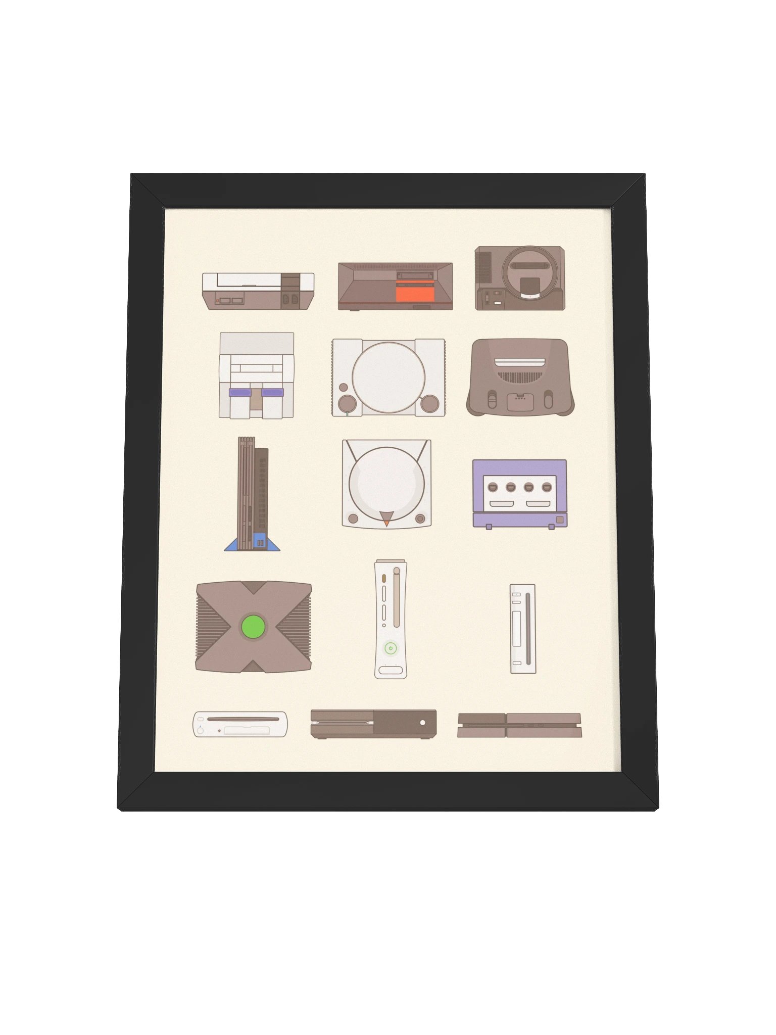 Retro Consoles (Beige) [11x14] | Framed product image (4)