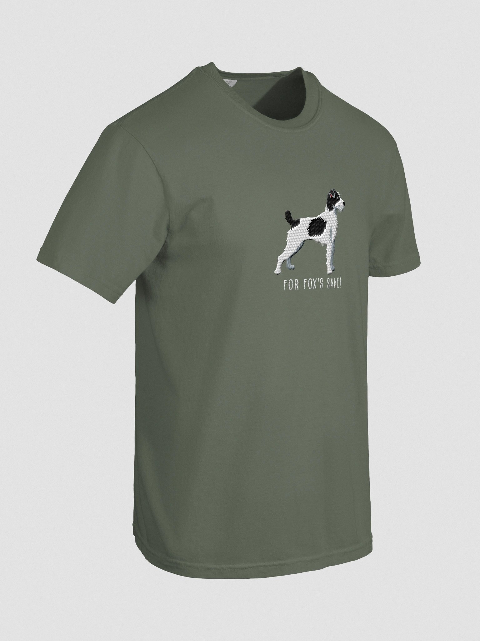 For Fox's Sake! T-Shirt(Embroidered) of a Parson Russell Terrier(Black & White) product image (11)