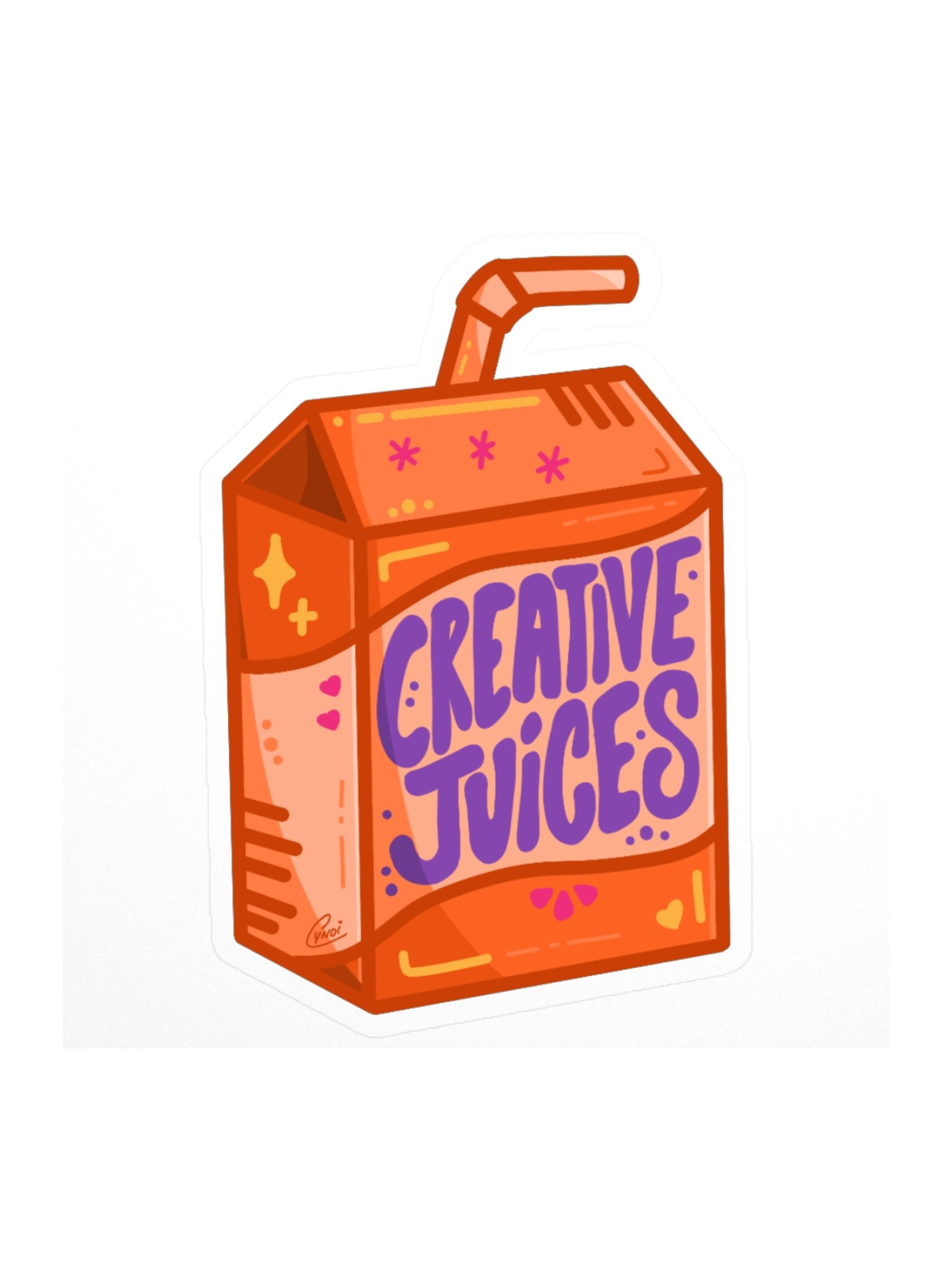 "Creative Juices" - Cute Orange Juice Box of Creativity product image (1)