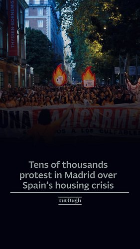 🇪🇸Tens of thousands of people marched through central Madrid on Saturday (26 Sep) to protest Spain’s housing crisis, calling ...