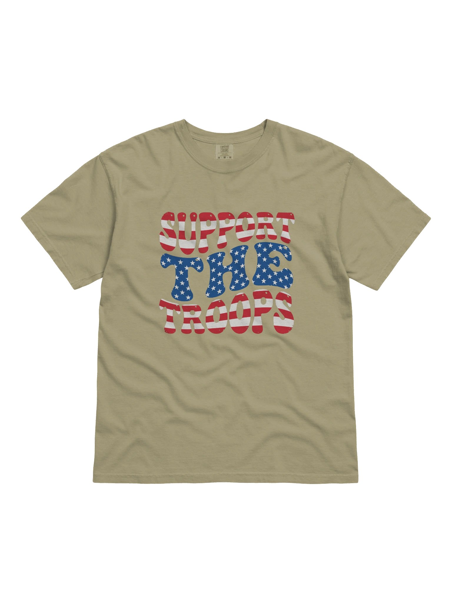 Support The Troops USA Flag Retro Wavy T-Shirt - Patriotic Military Shirt product image (41)