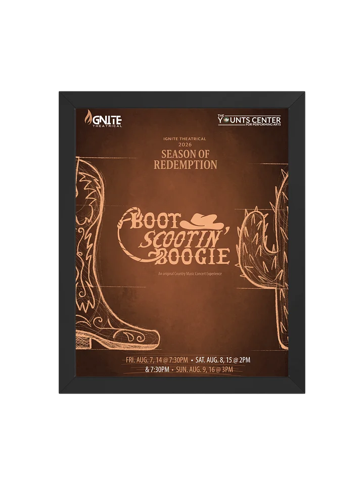 “Boot Scootin’ Boogie” Framed Art Poster – Original Artwork by Nessa St. Clair product image (1)