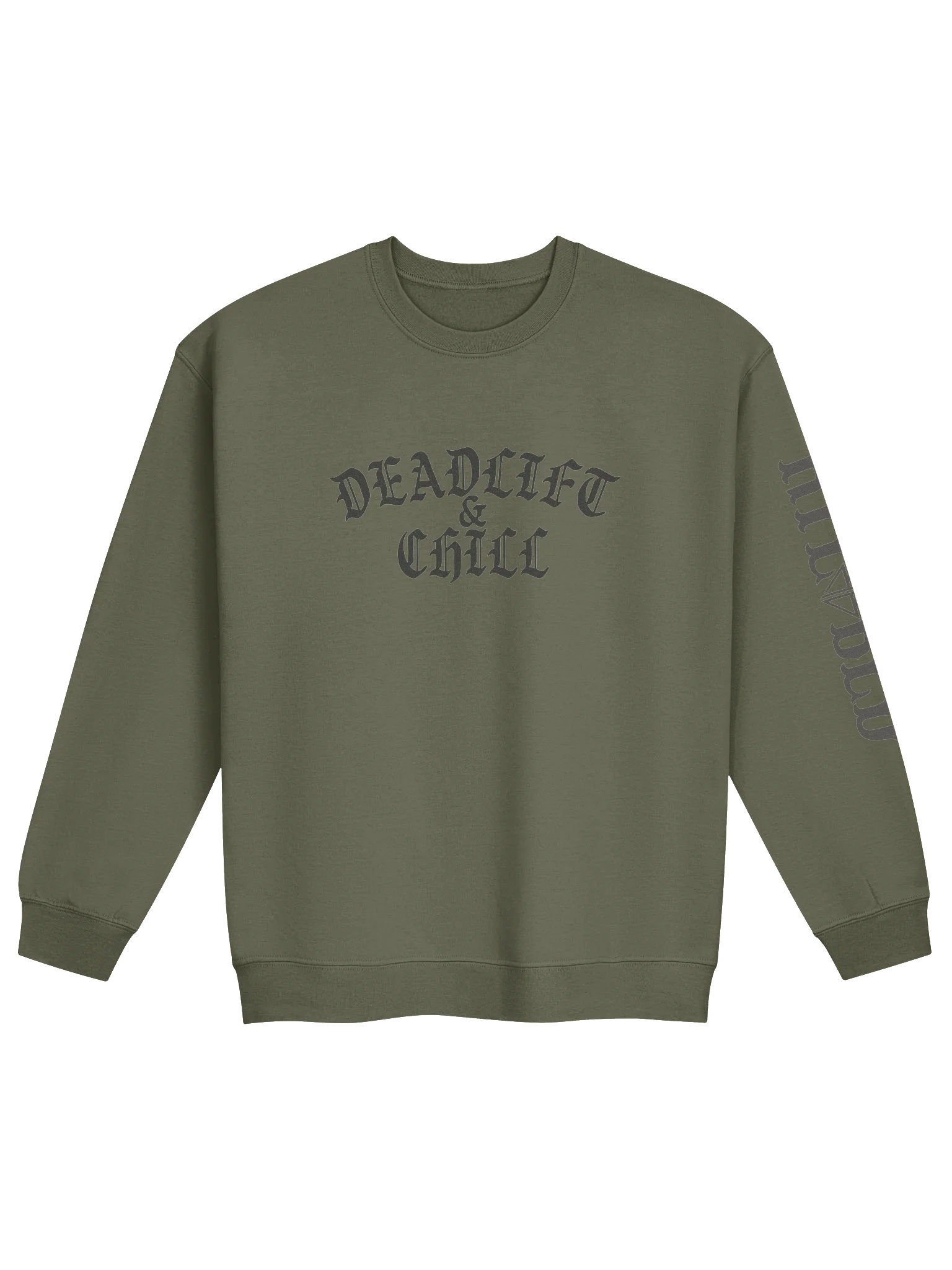 DEADLIFT & CHILL CREWNECK (BLACKLOGO) product image (1)
