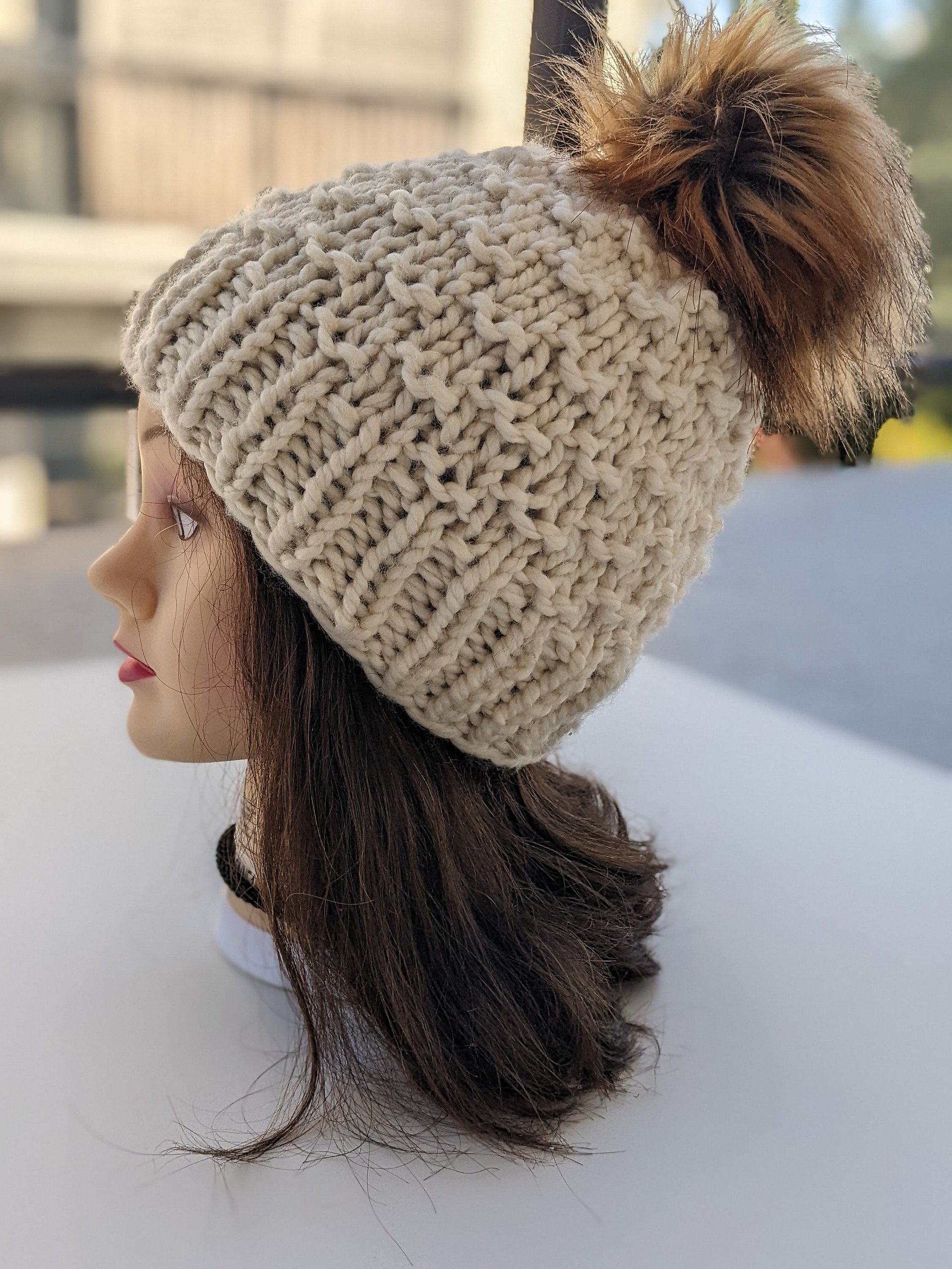 Raindrops Bulky Hat Knitting Pattern product image (4)