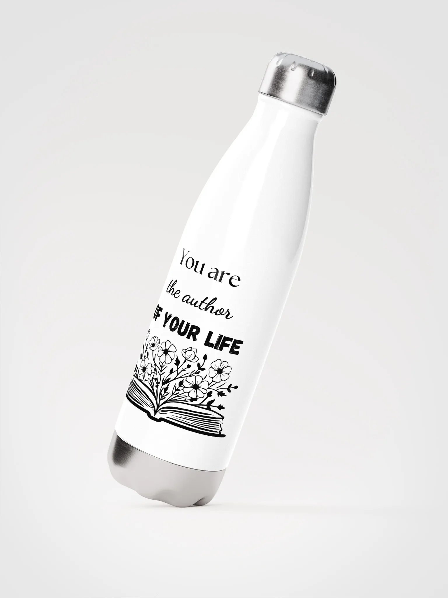 You Are the Author of Your Life — Mindful Insulated Water Bottle product image (4)