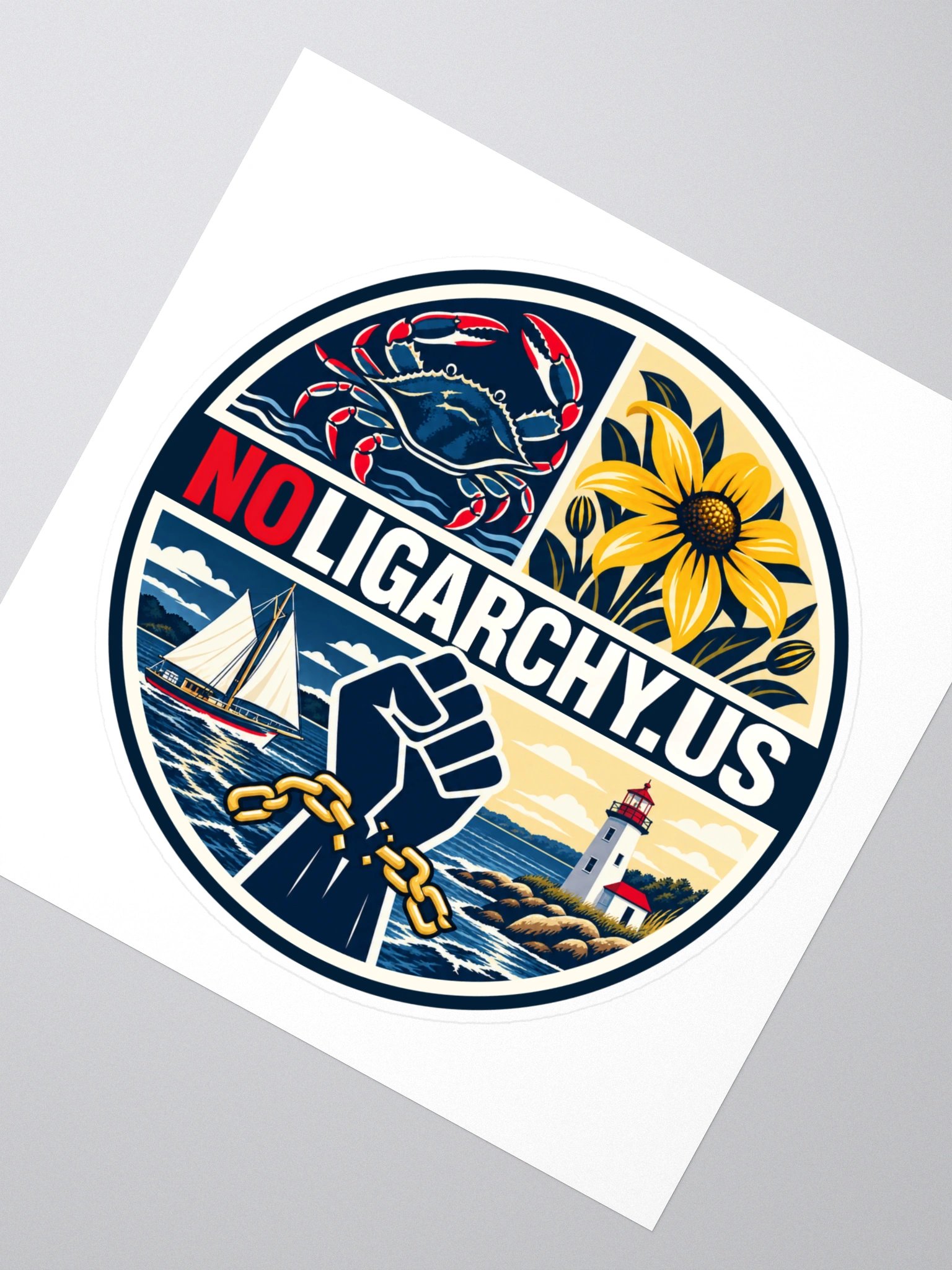 Maryland NOLIGARCHY.US sticker product image (2)