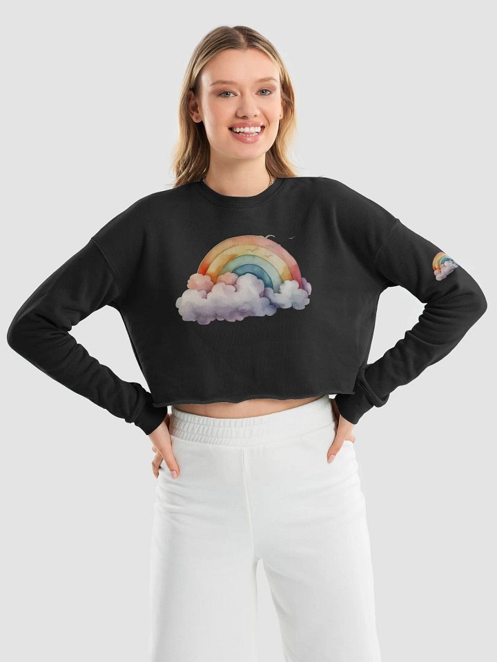 Rainbow Tulips Women's Crop Sweatshirt product image (2)