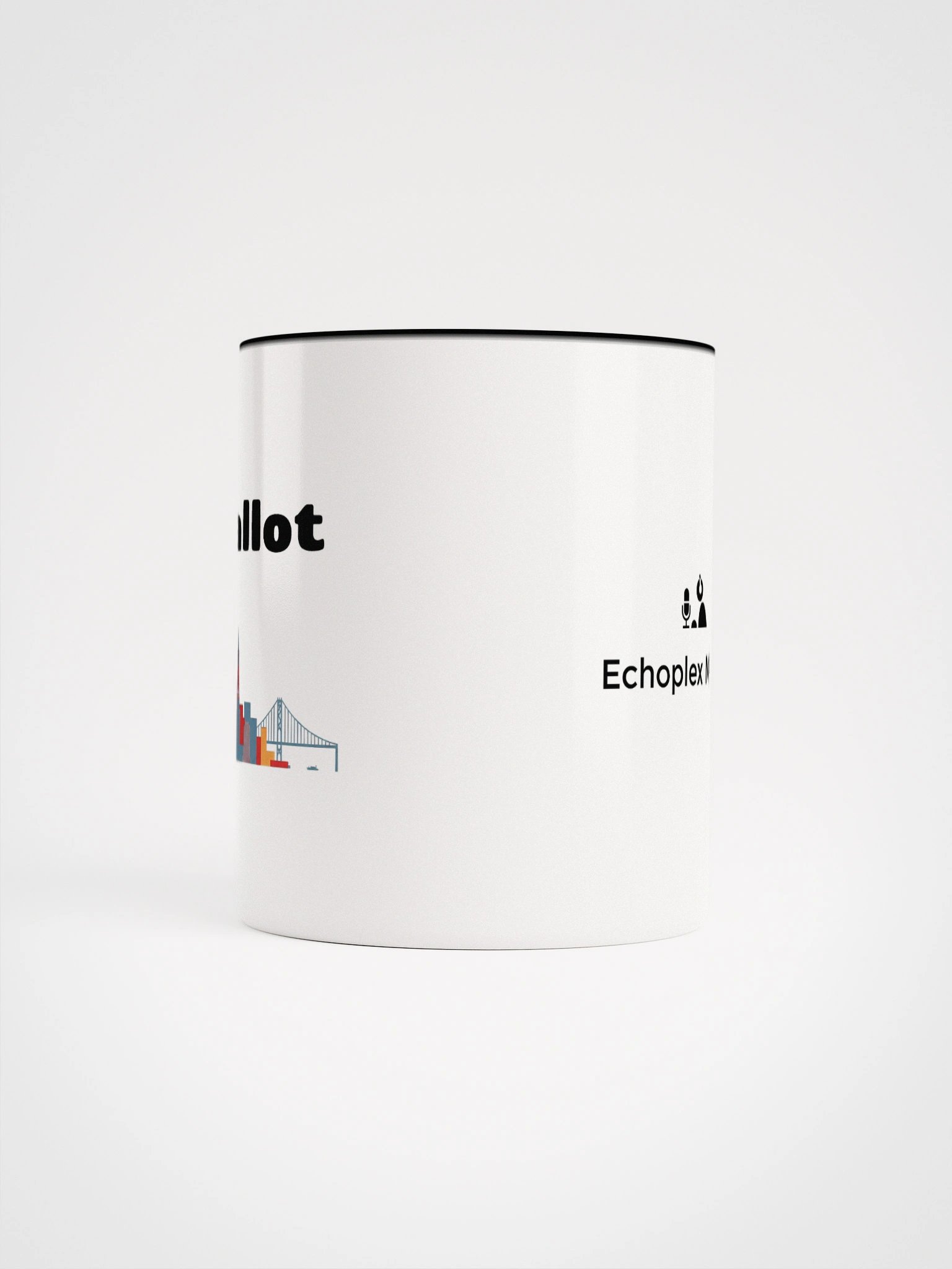 Downballot 2025 Logo Mug - Colored Handles product image (3)
