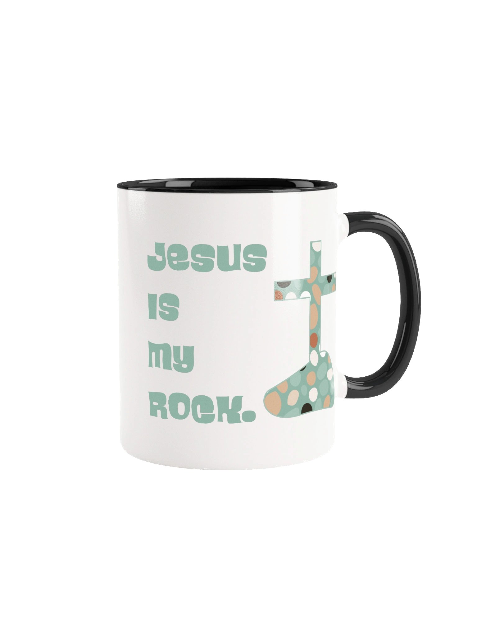 Jesus Is My Rock — Sage Cross Mug product image (3)
