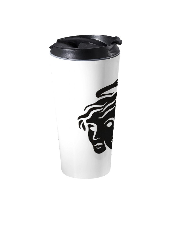 Triptych Faces Black & White Travel Mug — Zyvox product image (2)