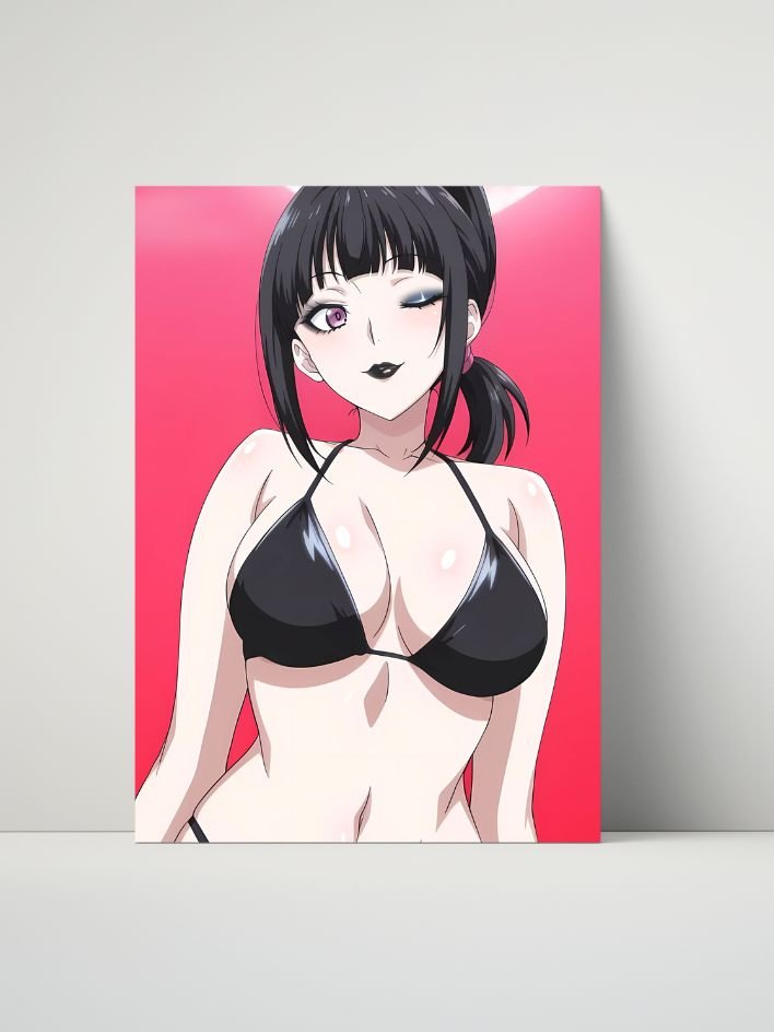 Metal Print - Luna Rain Original Character Black Bikini - 8x10 product image (1)