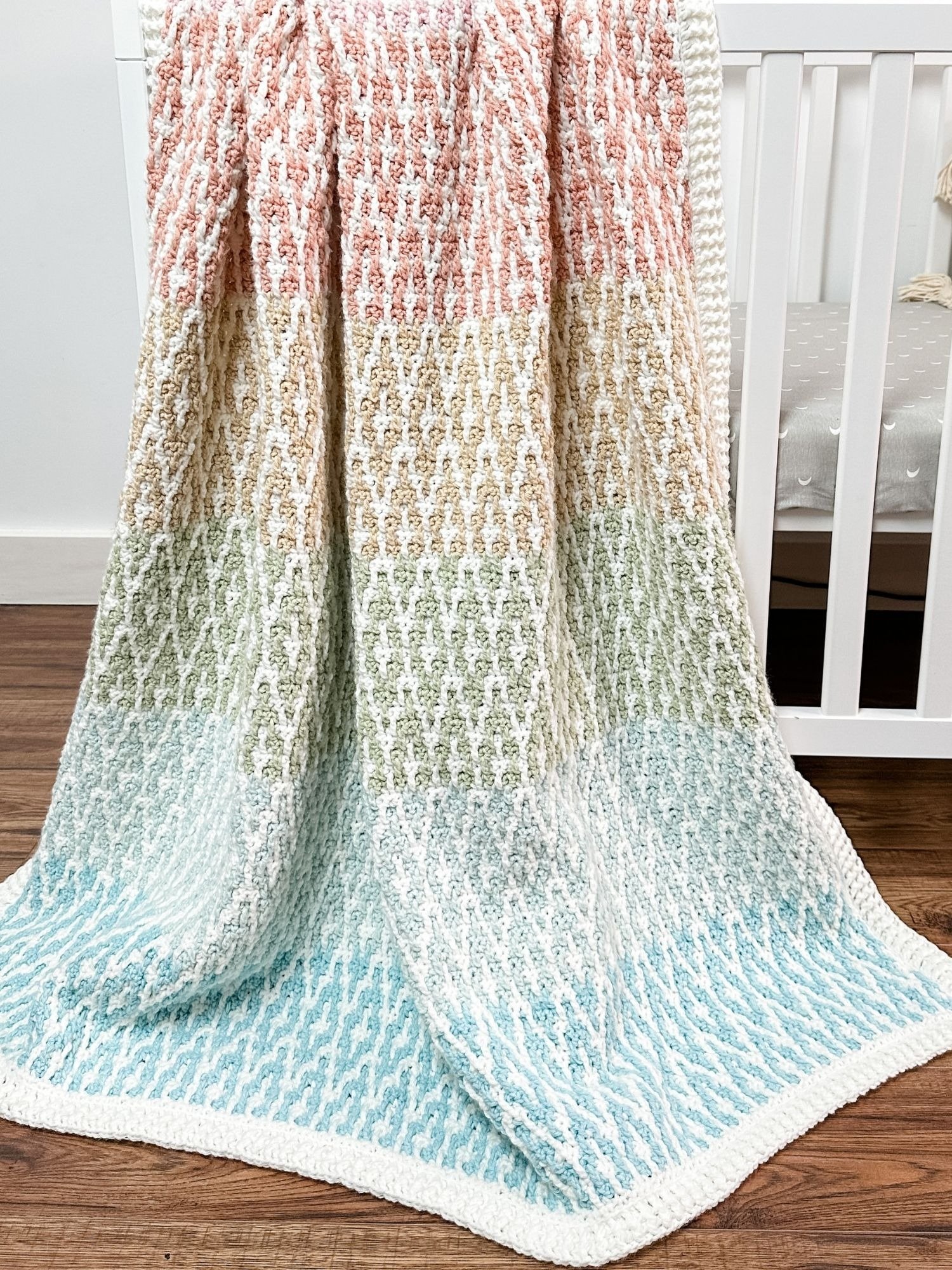 Rainbow Hugs Mosaic Blanket Crochet Pattern product image (1)