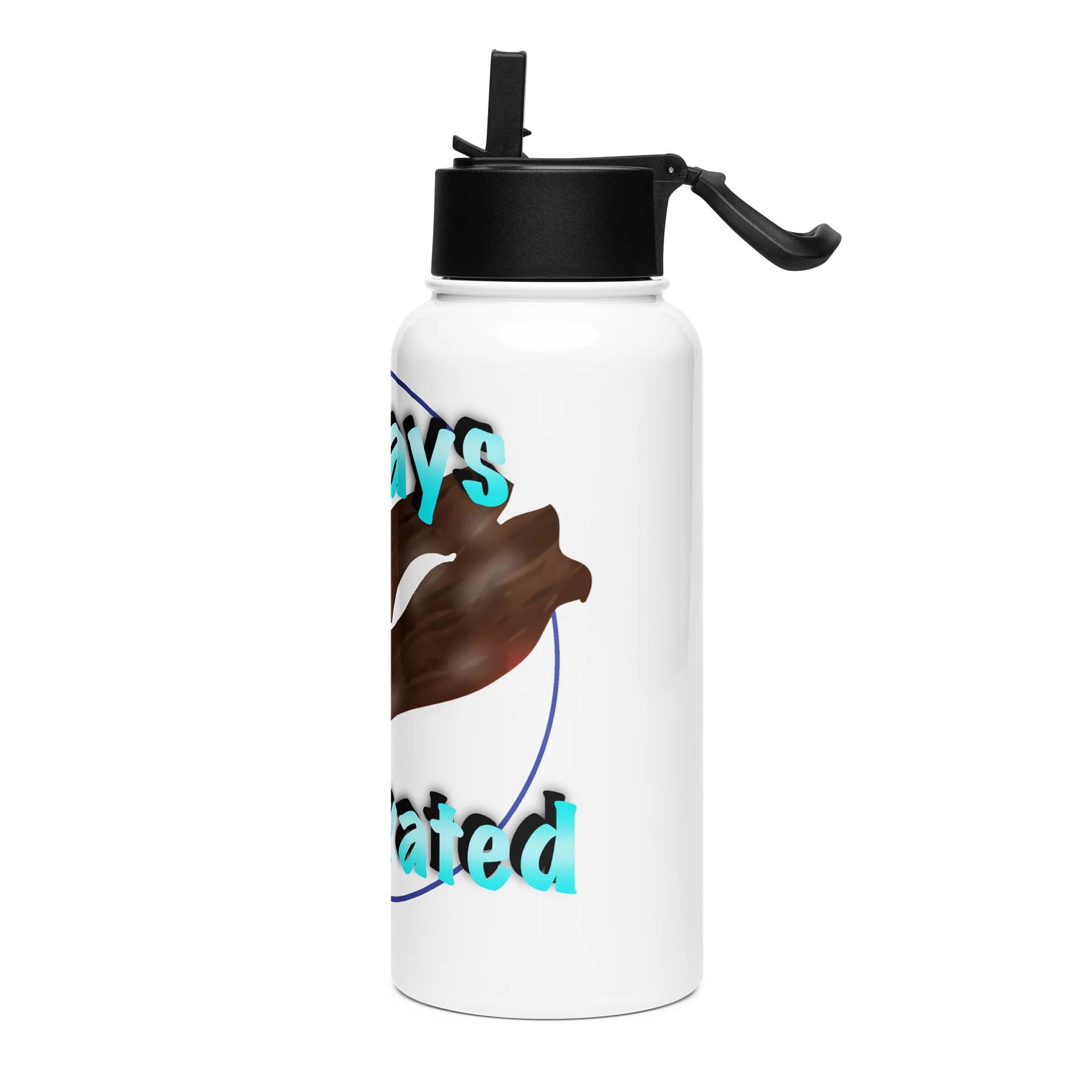 "Always Dehydrated" beef jerky water bottle product image (3)