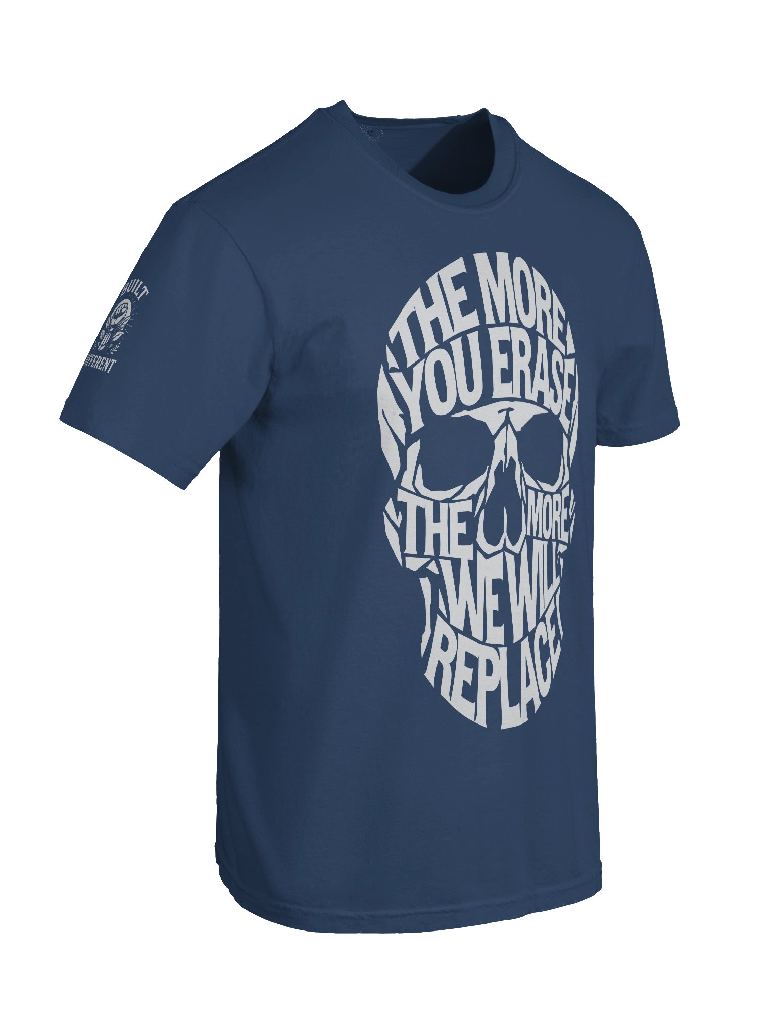 THE MORE YOU ERASE SKULL Graphic T-Shirt White Luxe product image (5)